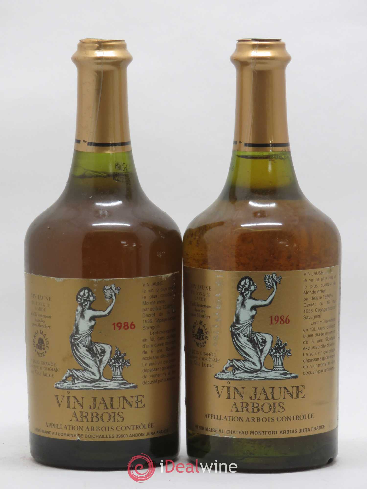 Arbois Vin Jaune Henri Maire 1986 - Lot de 2 bouteilles - 0