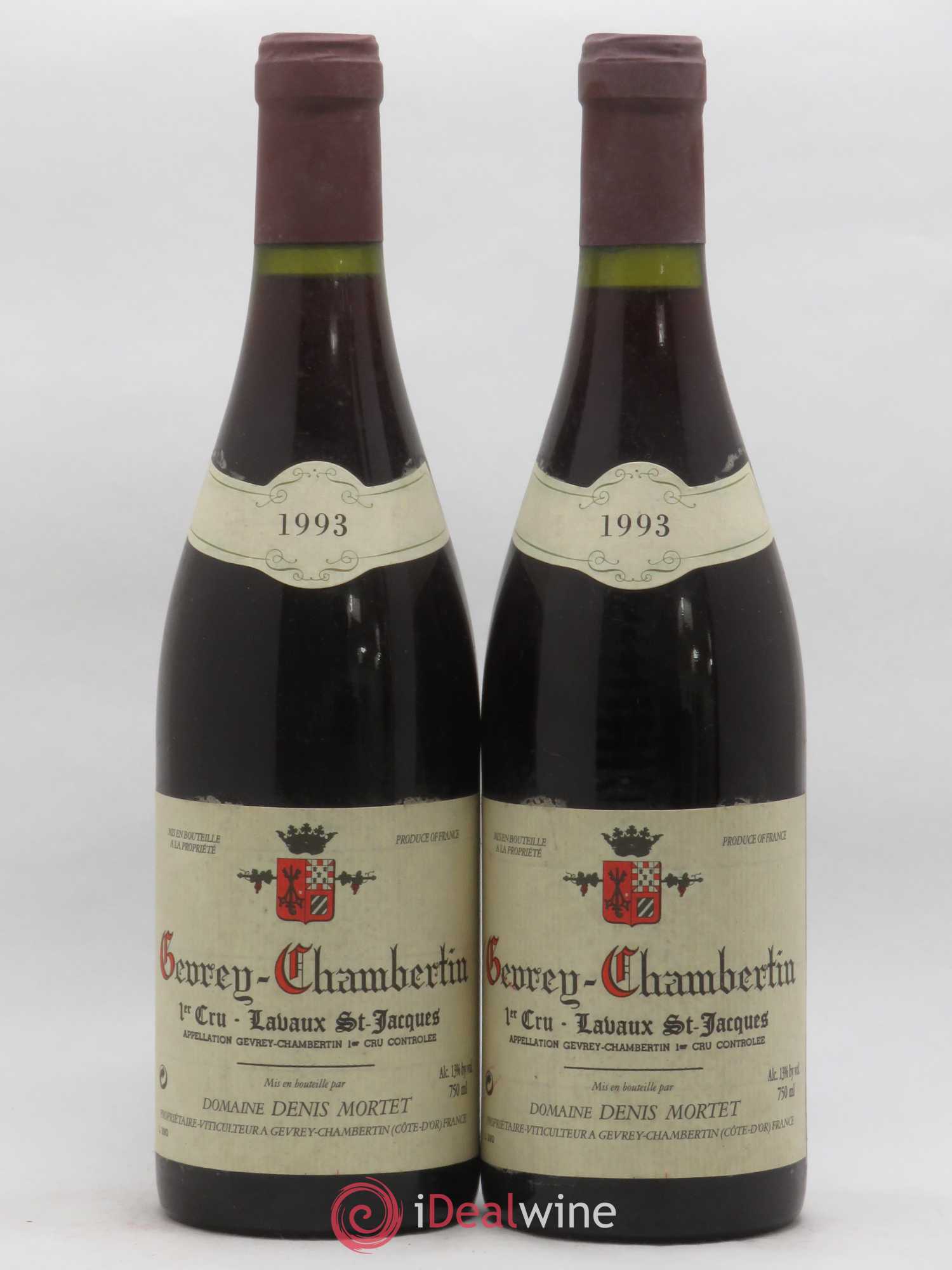 Gevrey-Chambertin 1er Cru Lavaux Saint Jacques Denis Mortet (Domaine) 1993 - Lot de 2 bouteilles - 0