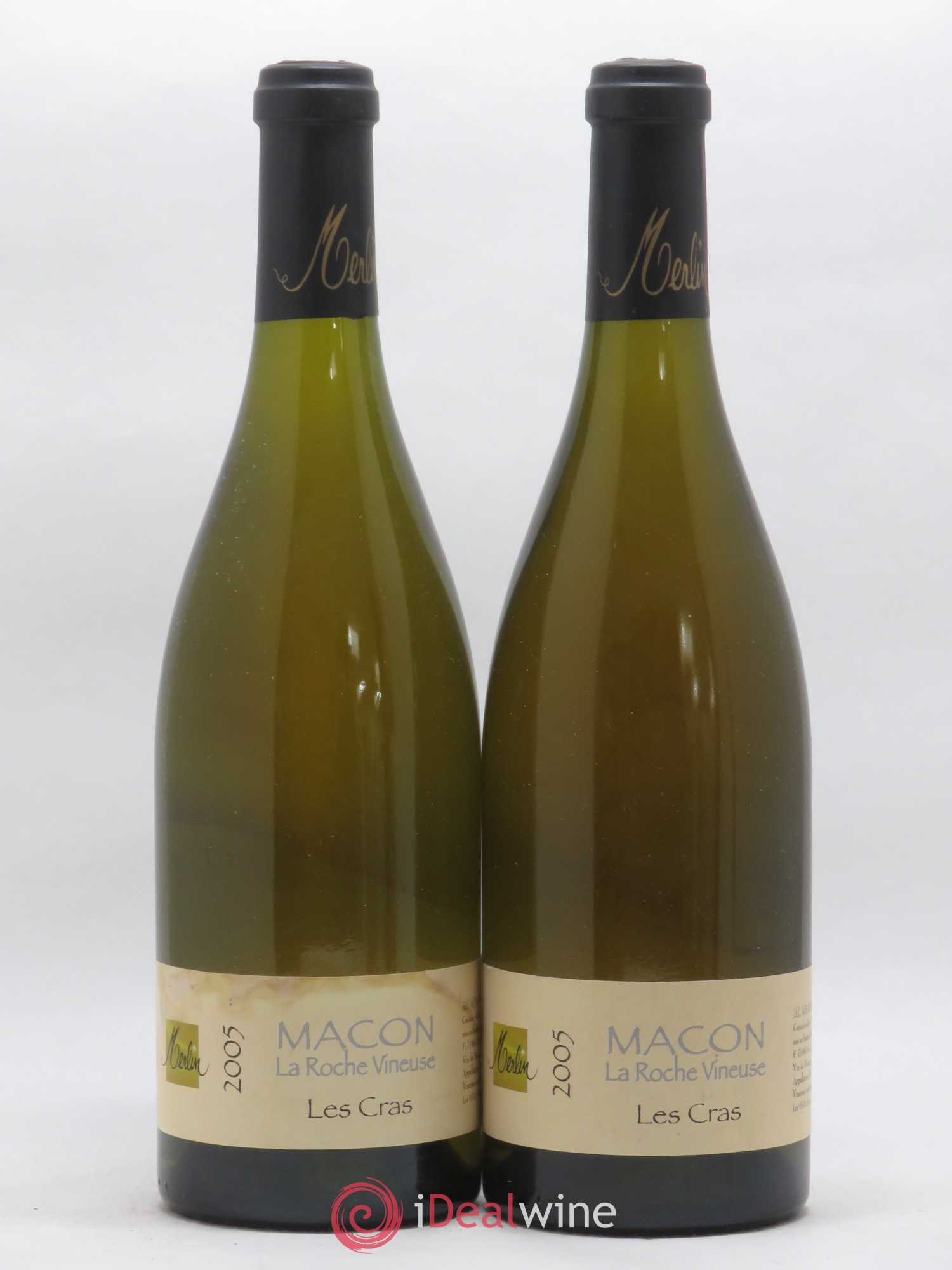 Mâcon La Roche Vineuse Olivier Merlin Les Cras 2005 - Lot de 2 bouteilles - 0
