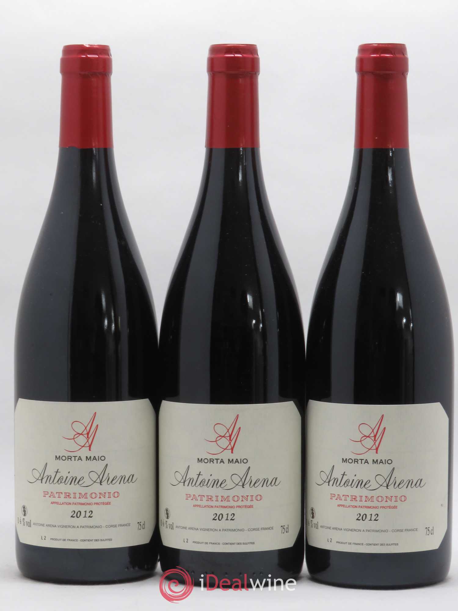Patrimonio Morta Maio Antoine Arena 2012 - Lot de 3 bouteilles - 0