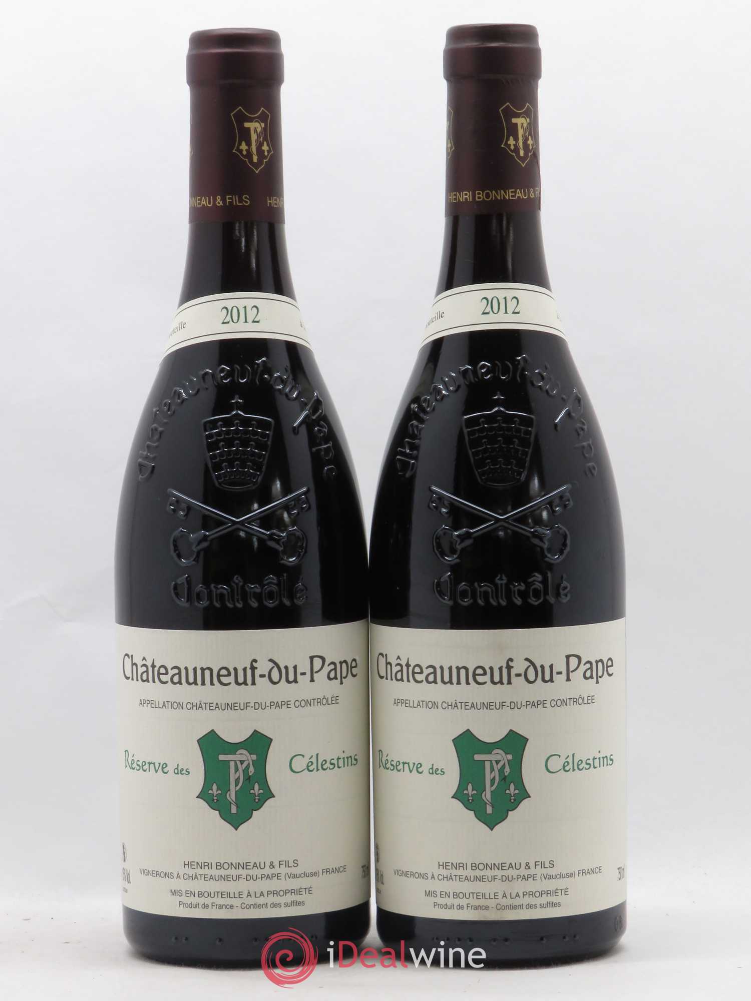 Châteauneuf-du-Pape Réserve des Célestins Henri Bonneau & Fils 2012 - Lot de 2 bouteilles - 0
