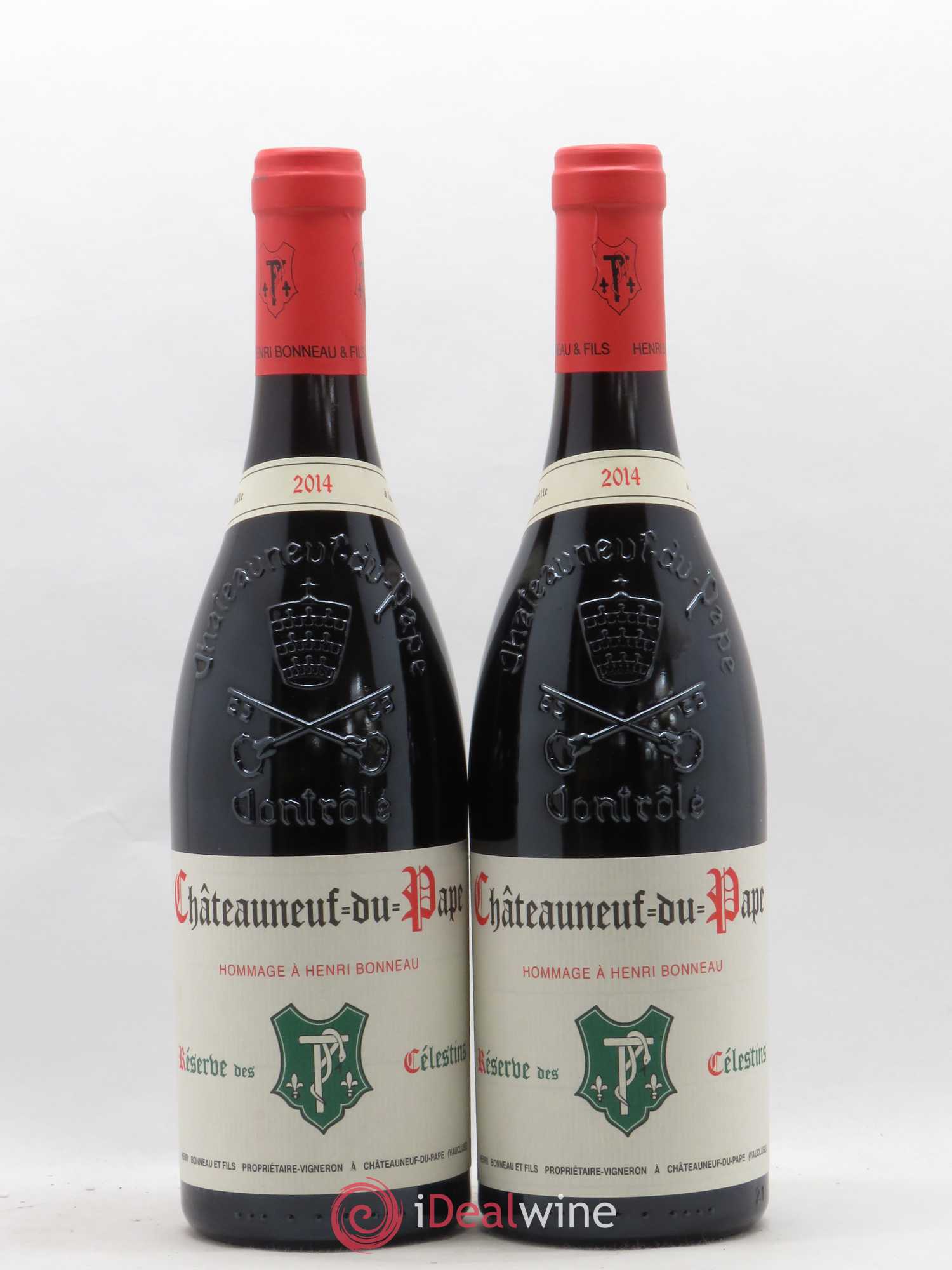 Châteauneuf-du-Pape Réserve des Célestins Henri Bonneau & Fils Hommage à Henri Bonneau 2014 - Lot de 2 bouteilles - 0