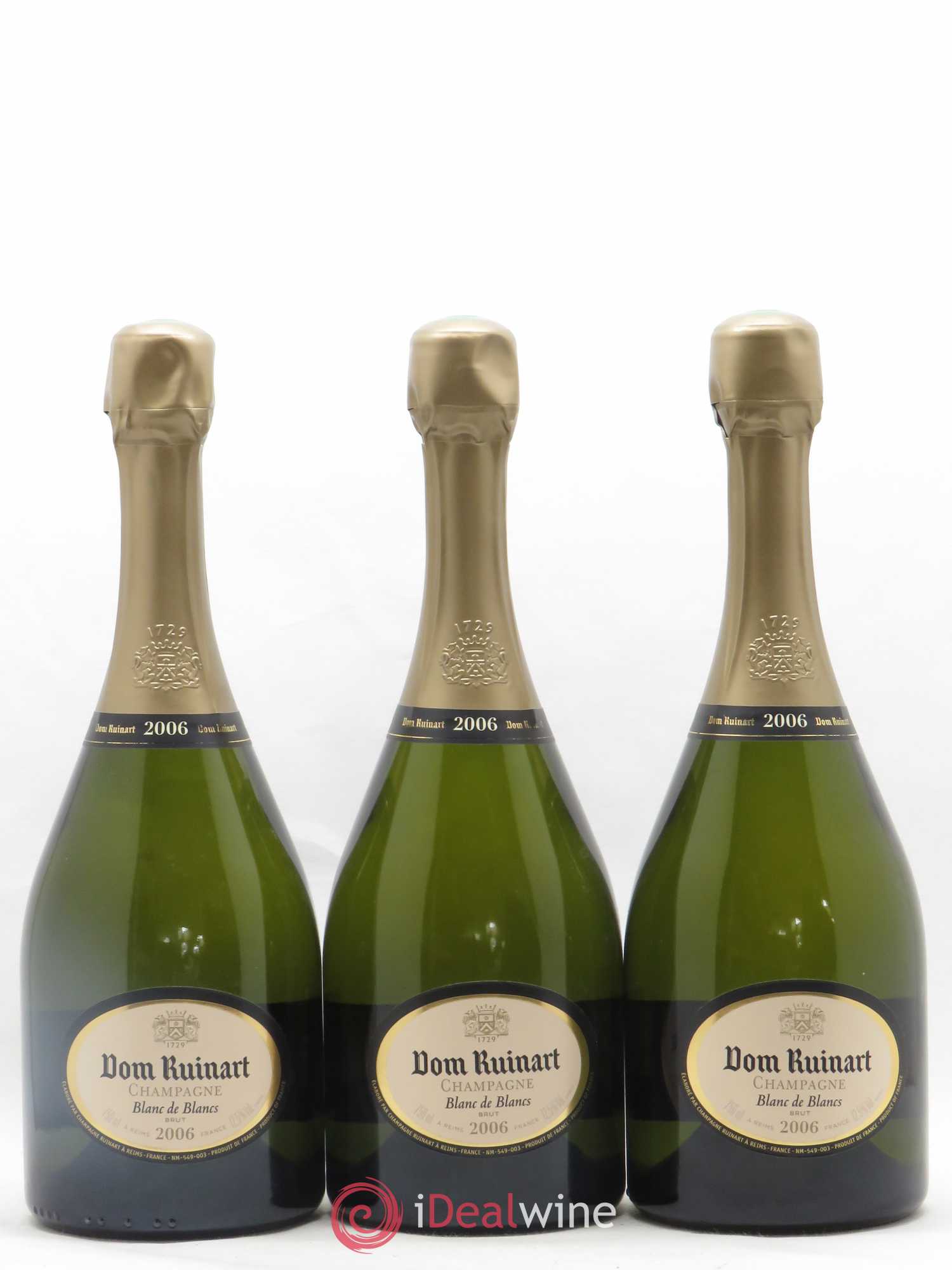 Dom Ruinart Brut Ruinart 2006 - Lot de 3 bouteilles - 0