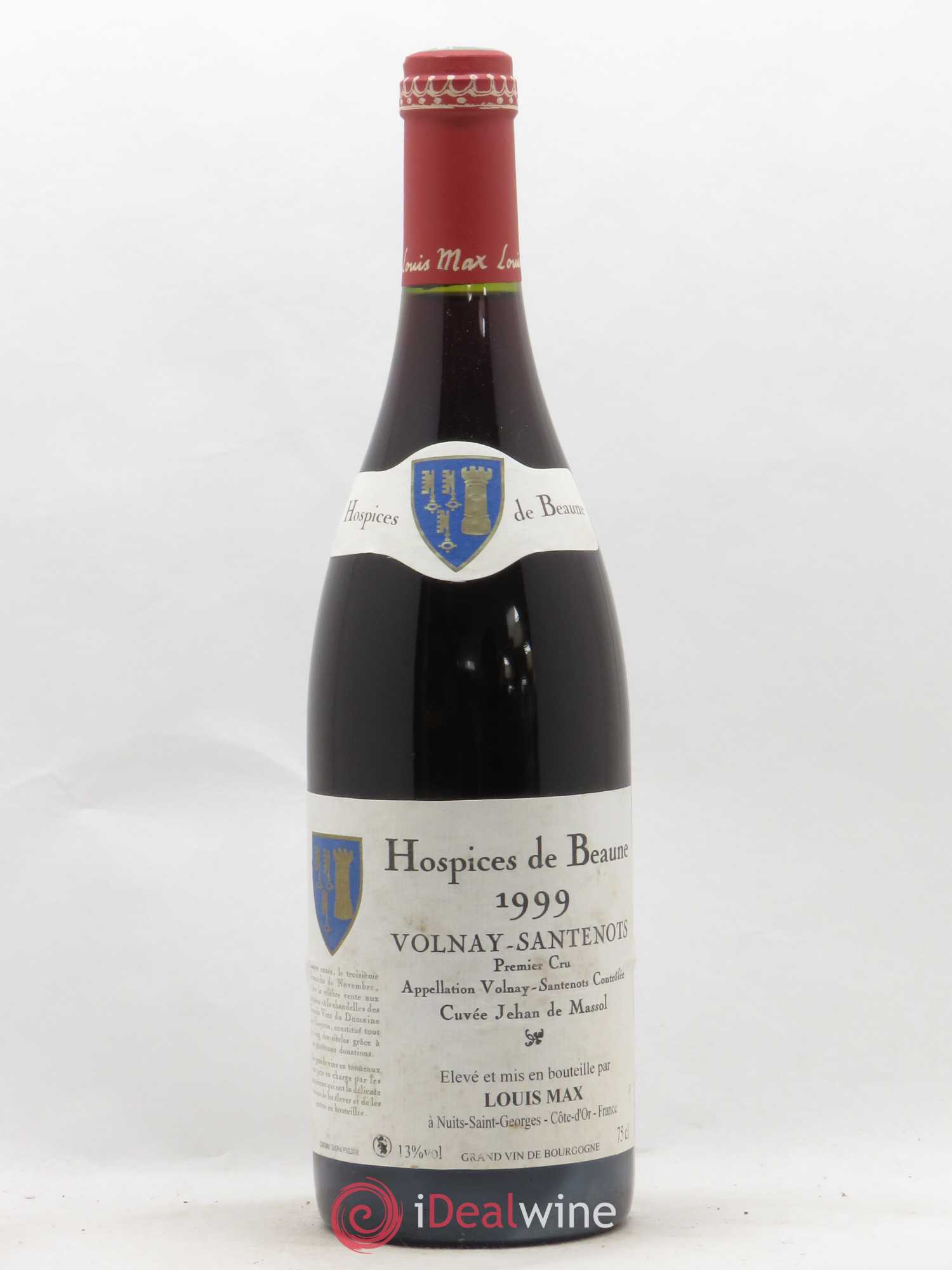 Volnay 1er Cru Santenots Cuvée Jehan de Massol Hospices de Beaune Louis Max 1999 - Posten von 1 Flasche - 0