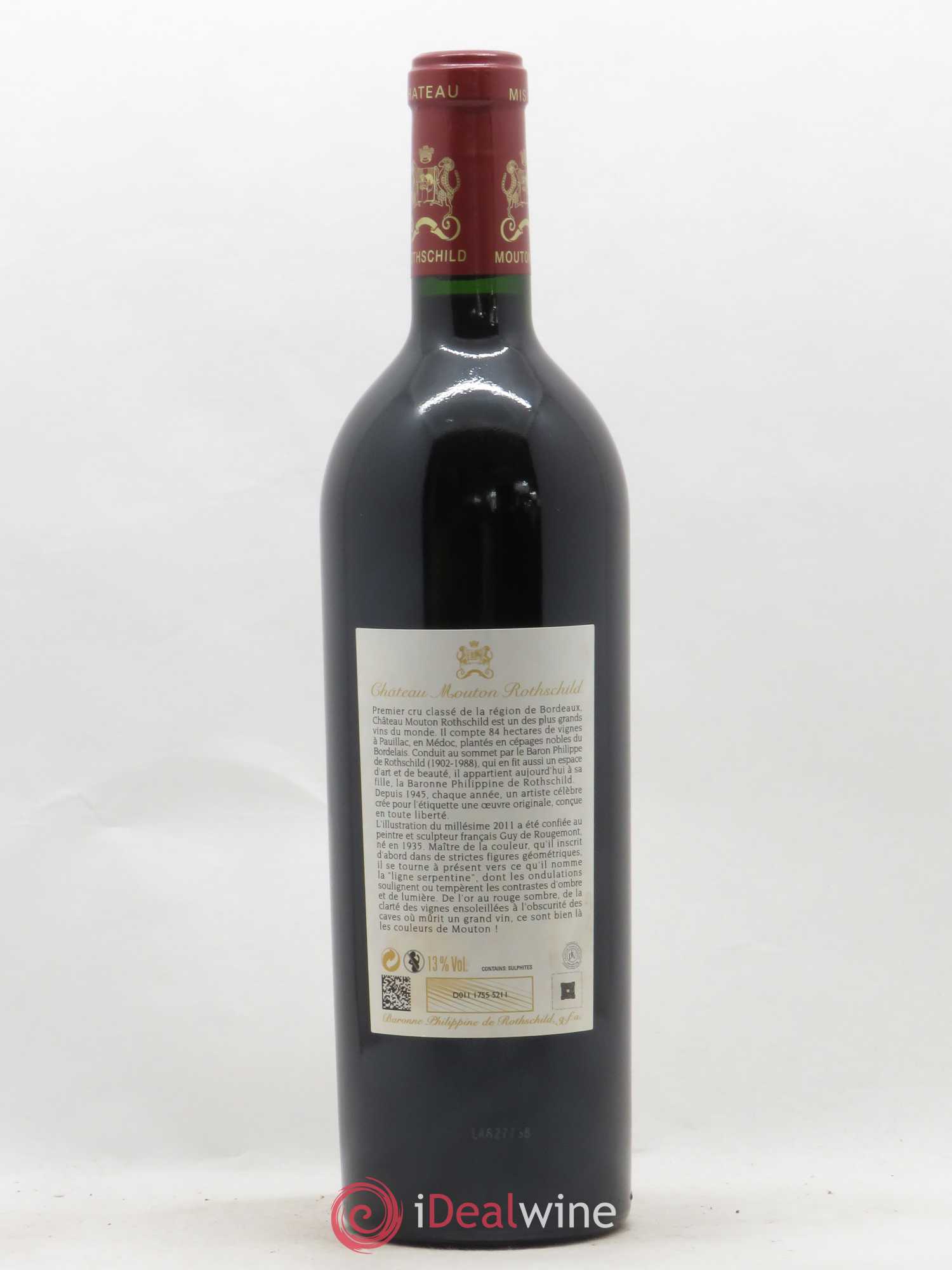 Château Mouton Rothschild 1er Grand Cru Classé 2011 - Lot de 1 bouteille - 1