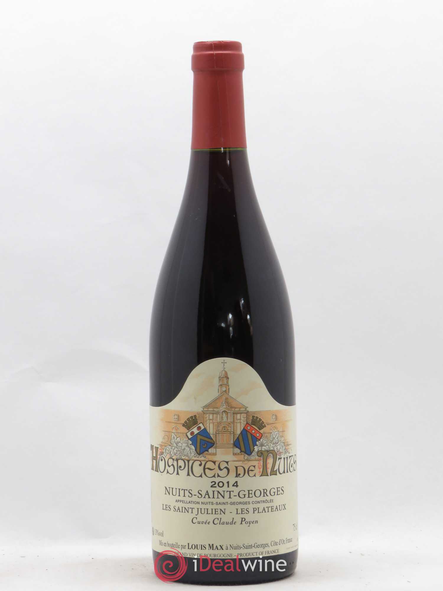 Nuits-Saint-Georges Les Saint Julien Les Plateaux Cuvée Claude Poyen Hospices de Nuits Louis Max 2014 - Posten von 1 Flasche - 0