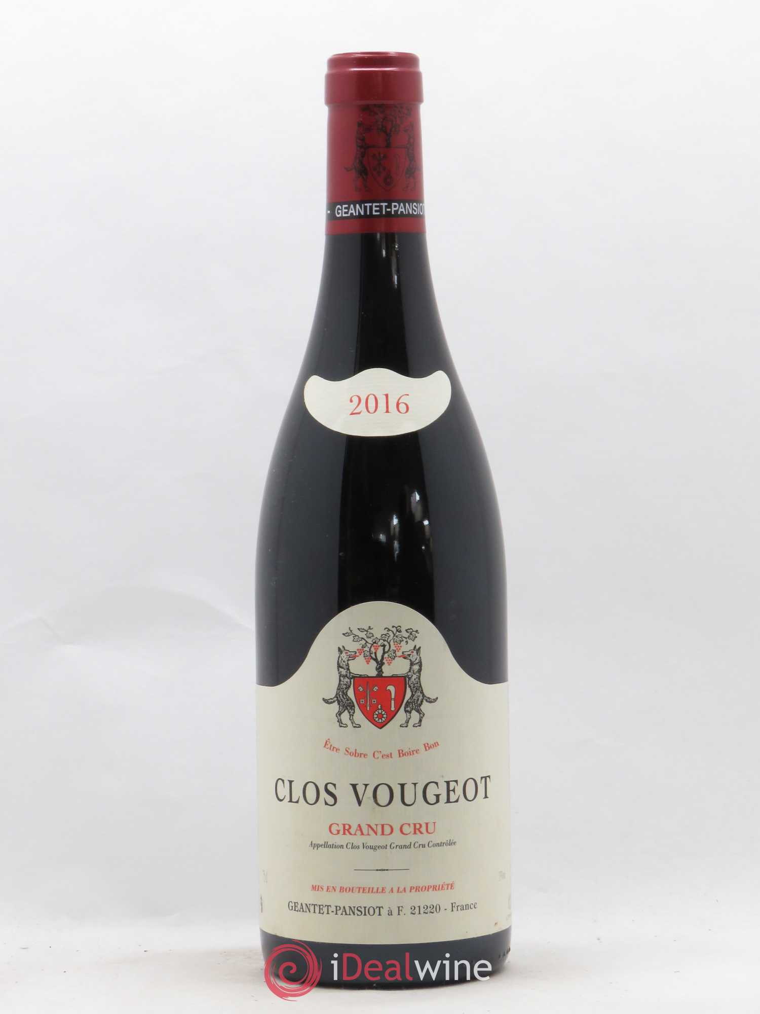 Clos de Vougeot Grand Cru Geantet-Pansiot 2016 - Lot de 1 bouteille - 0