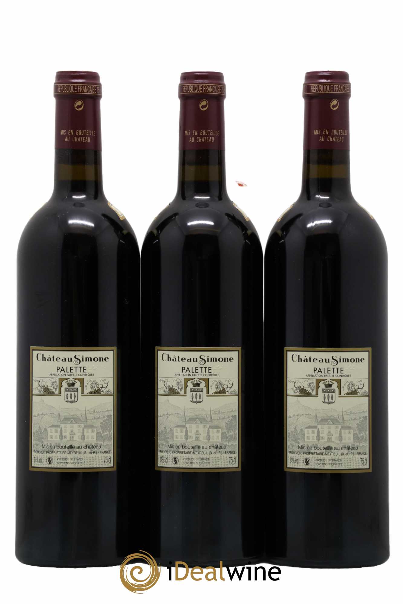 Palette Château Simone Famille Rougier 2015 - Posten von 3 Flaschen - 1