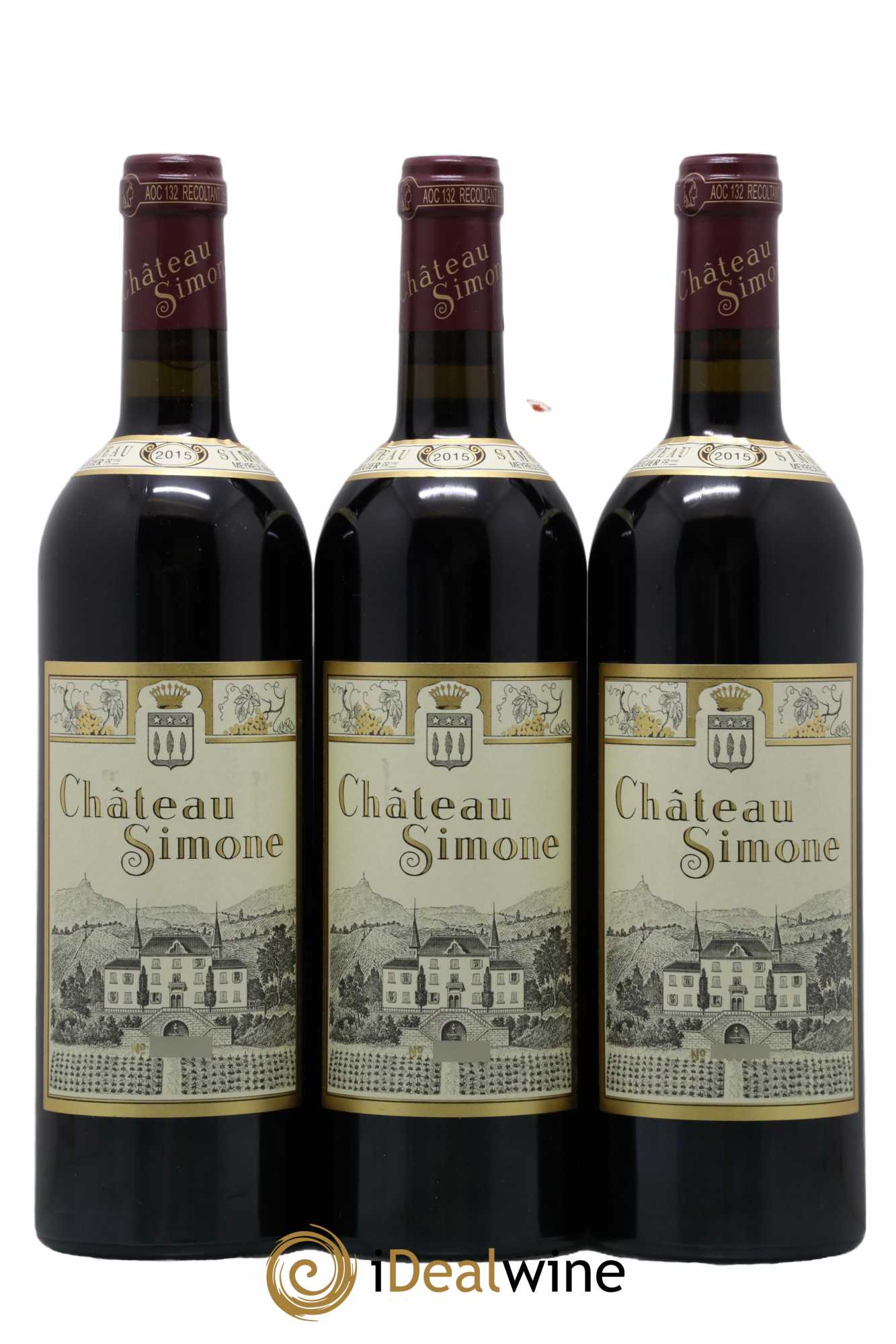 Palette Château Simone Famille Rougier 2015 - Posten von 3 Flaschen - 0