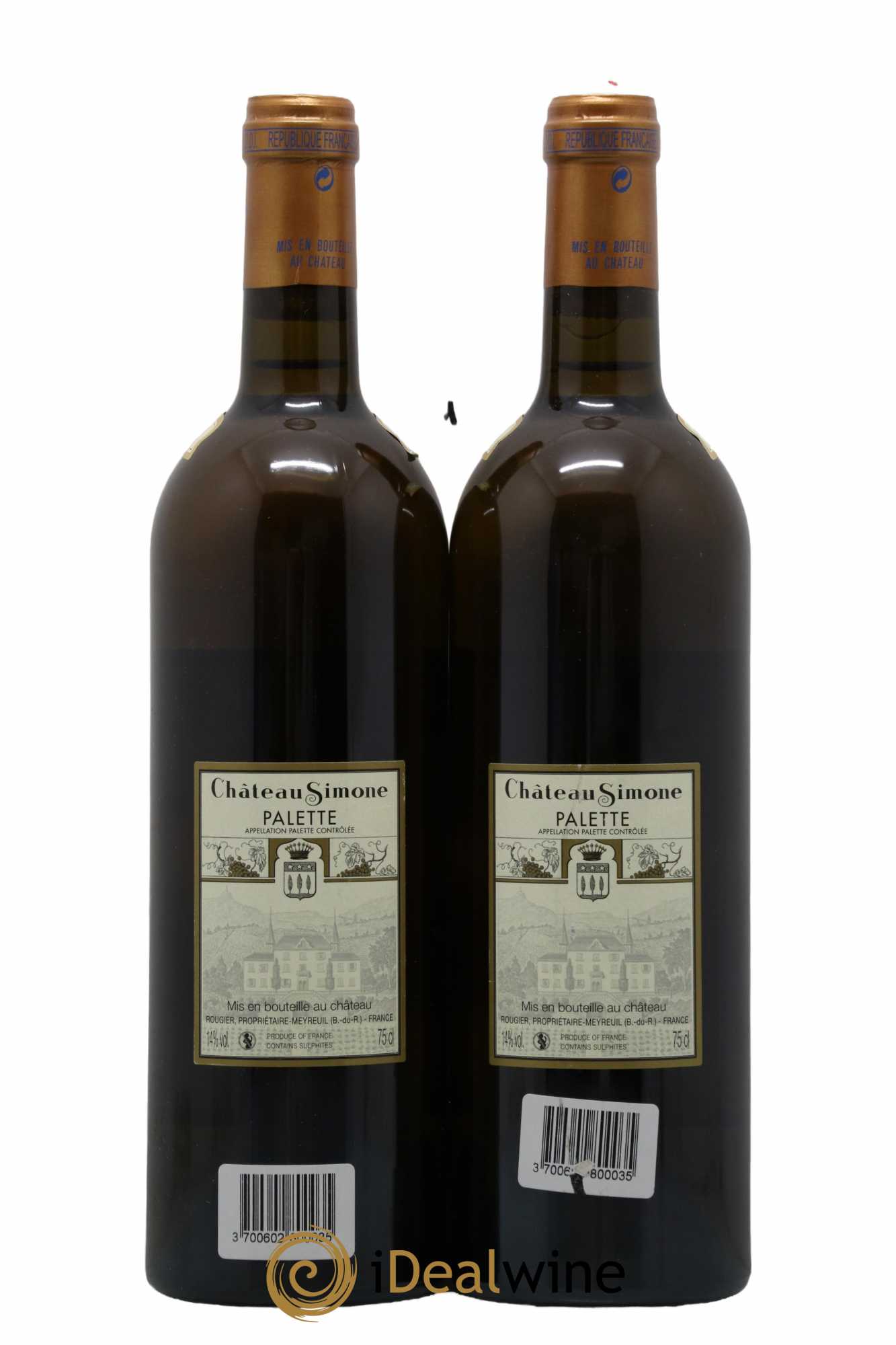 Palette Château Simone Famille Rougier 2015 - Posten von 2 Flaschen - 1