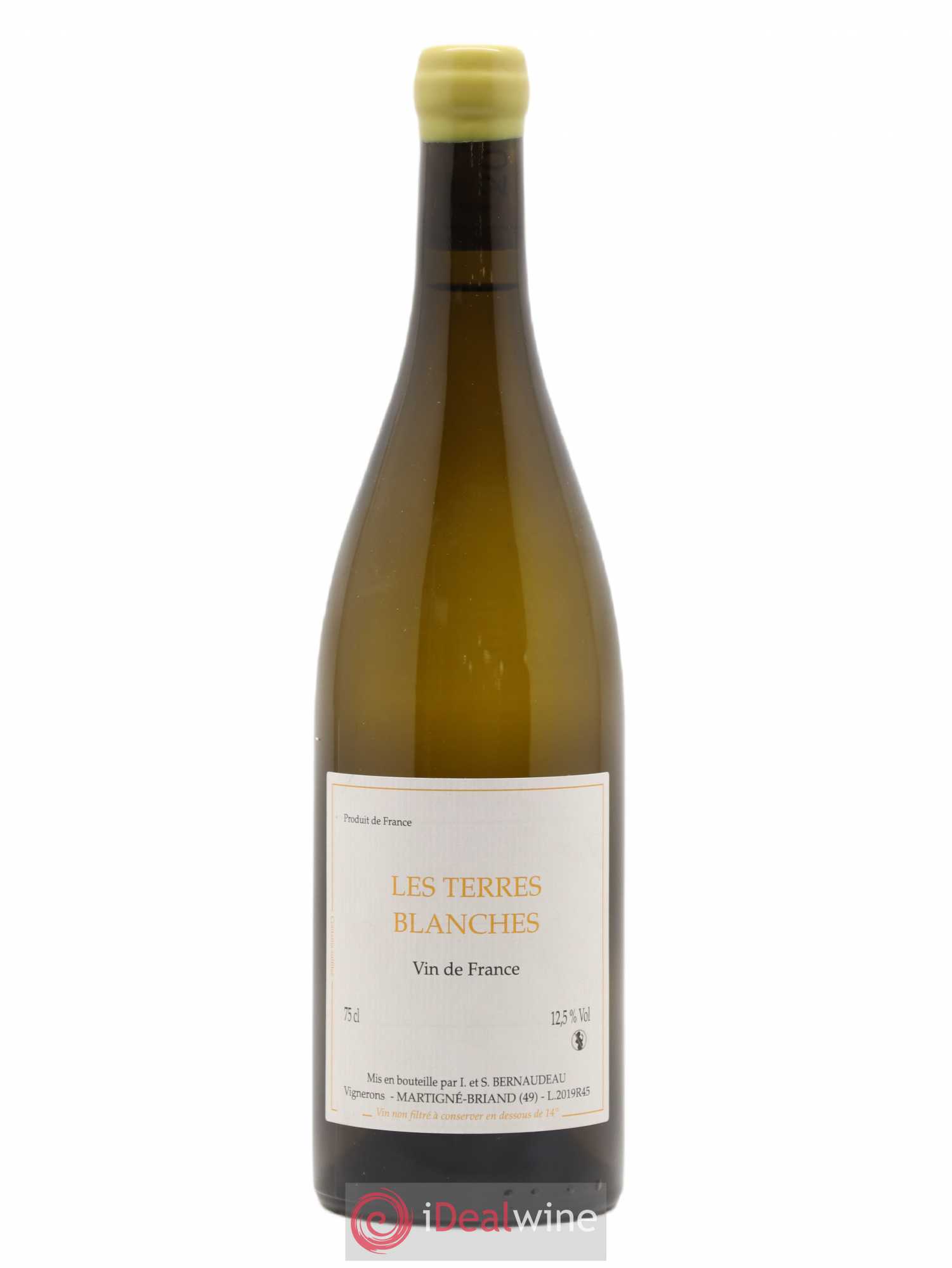 Vin de France Les Terres Blanches Stéphane Bernaudeau 2019 - Lot de 1 bouteille - 0