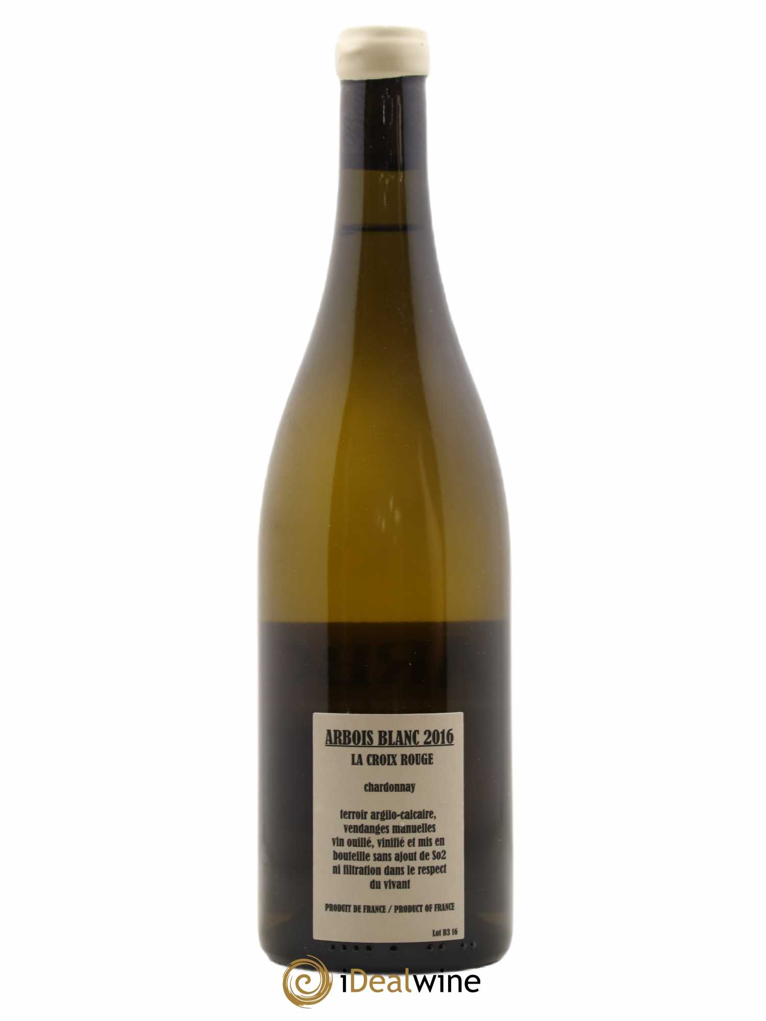 Arbois Chardonnay La Croix Rouge Adeline Houillon & Renaud Bruyère 2016 - Lot de 1 bouteille - 1