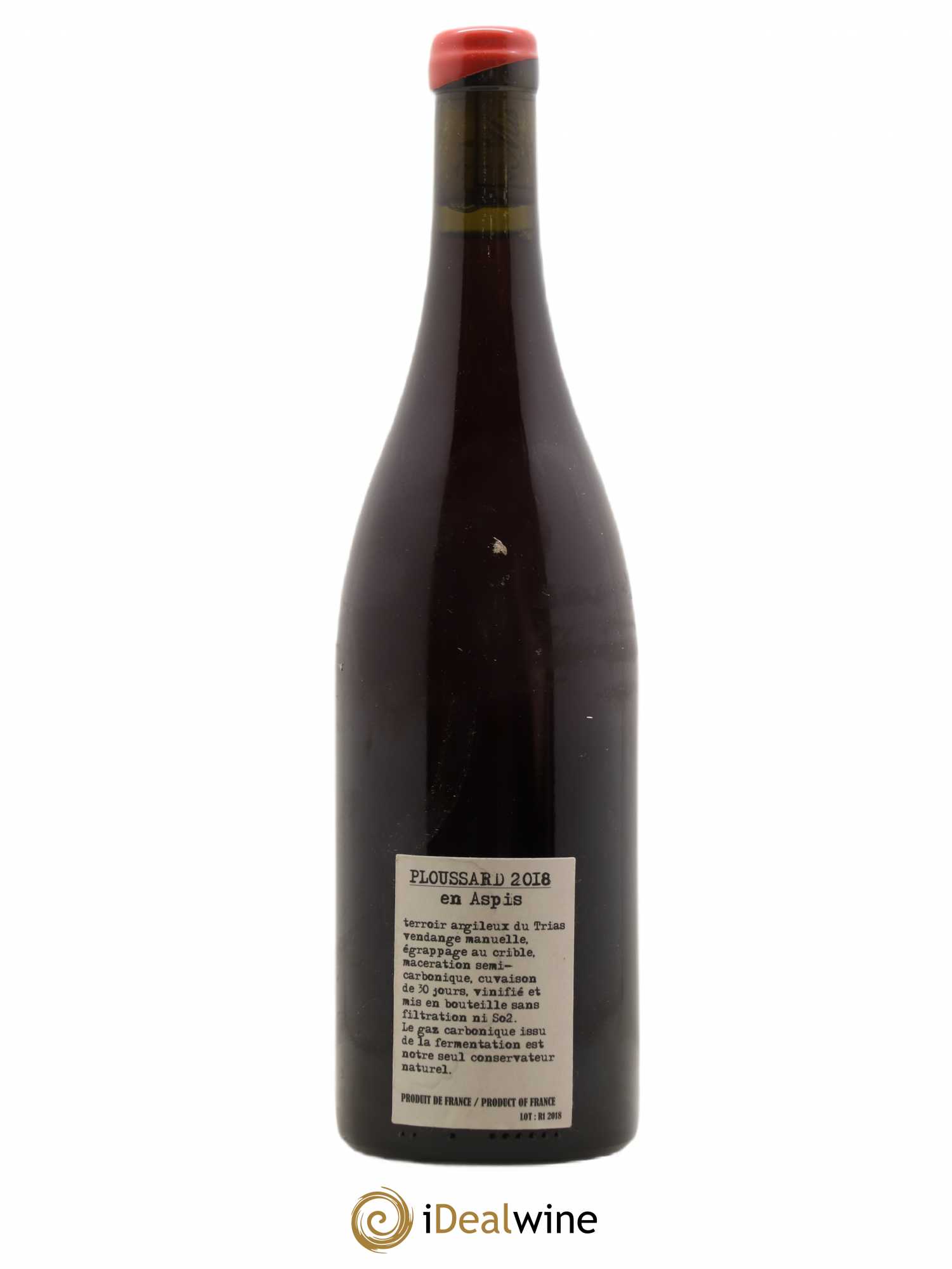 Arbois-Pupillin Ploussard En Aspis Adeline Houillon & Renaud Bruyère 2018 - Lot de 1 bouteille - 1