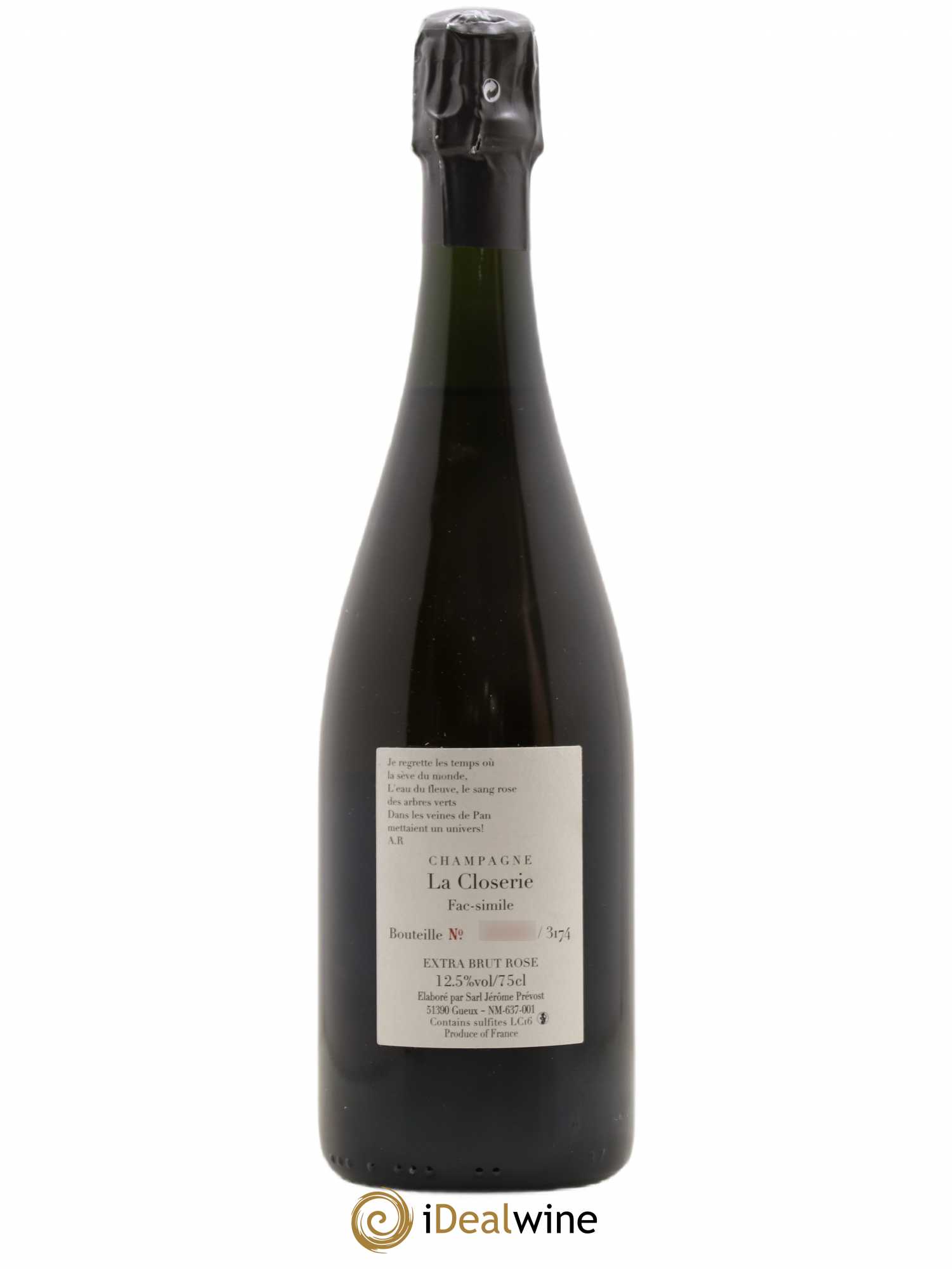 Champagne Fac-Simile LC 16 La Closerie - Posten von 1 Flasche - 1