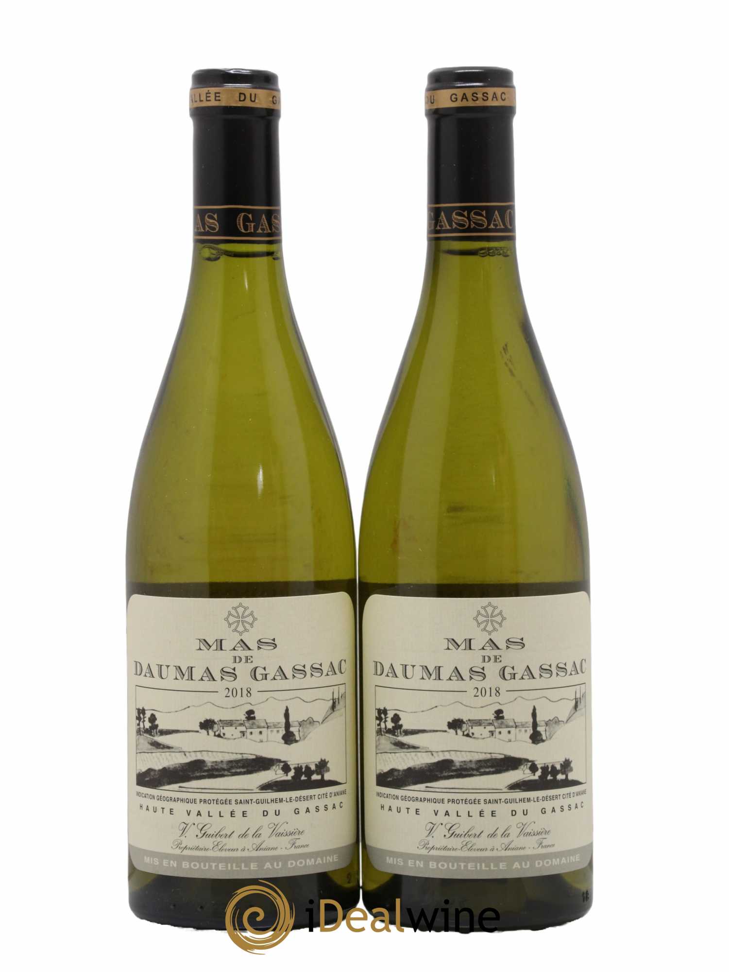 Saint-Guilhem-le-Désert - Cité d'Aniane Mas Daumas Gassac Famille Guibert de La Vaissière 2018 - Lot de 2 bouteilles - 0