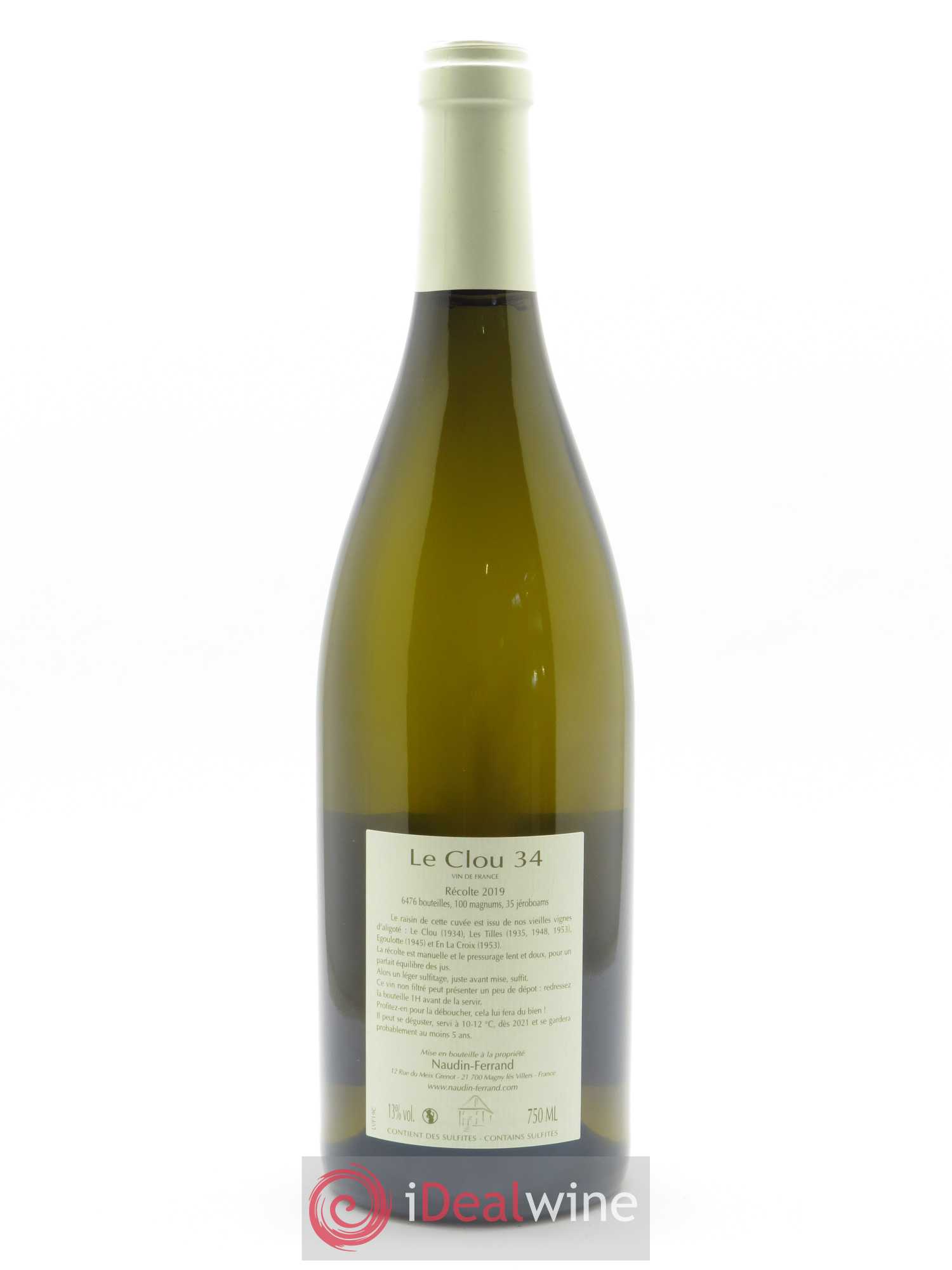 Vin de France Le Clou 34 Naudin-Ferrand (Domaine) 2019 - Lot de 1 bouteille - 1