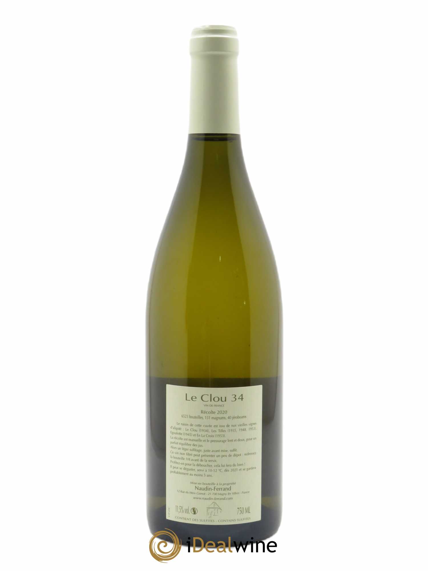 Vin de France Le Clou 34 Naudin-Ferrand (Domaine) 2020 - Lot de 1 bouteille - 1