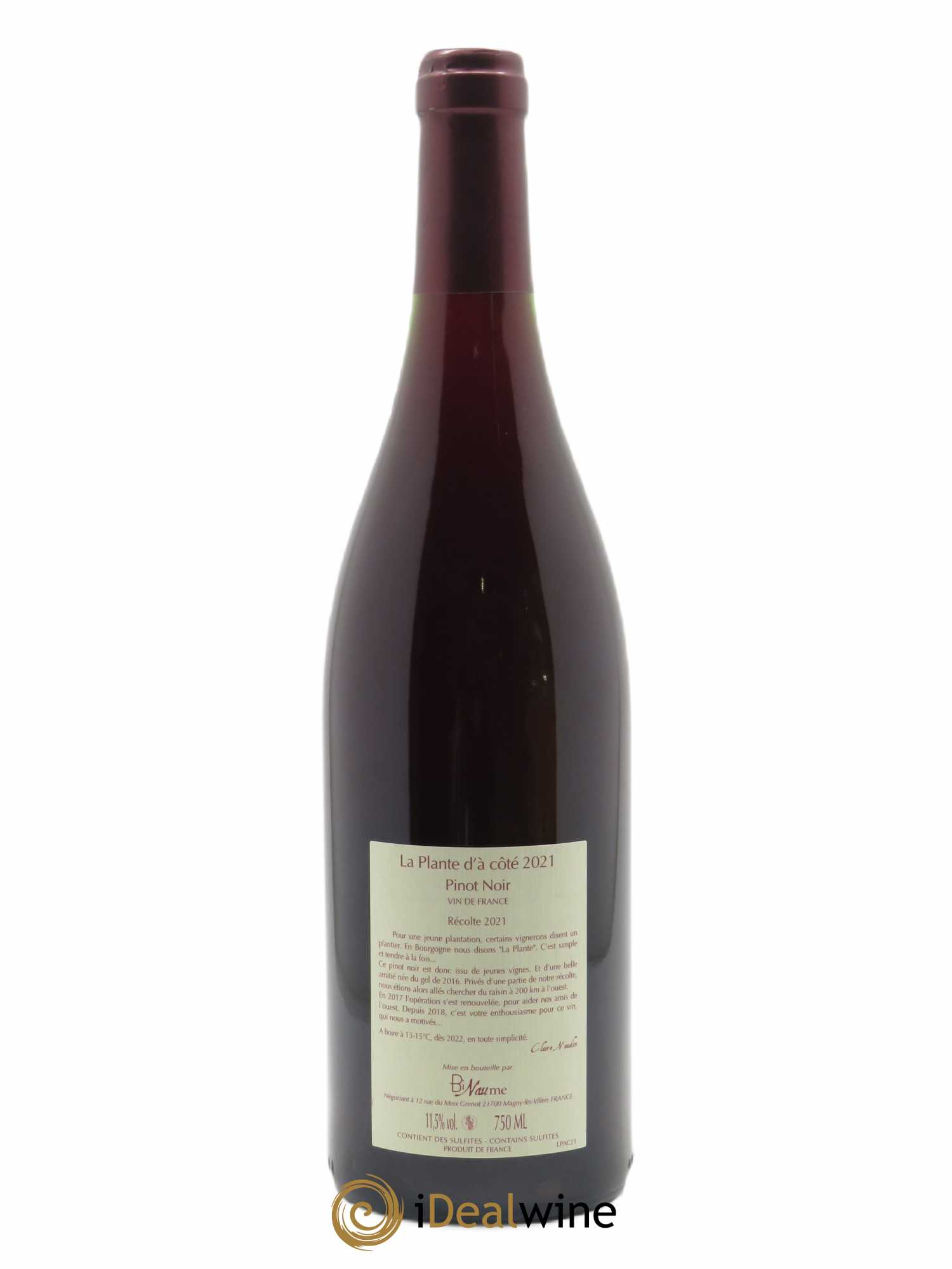 Vin de France La Plante d'à côté Naudin-Ferrand (Domaine) 2021 - Lot de 1 bouteille - 1