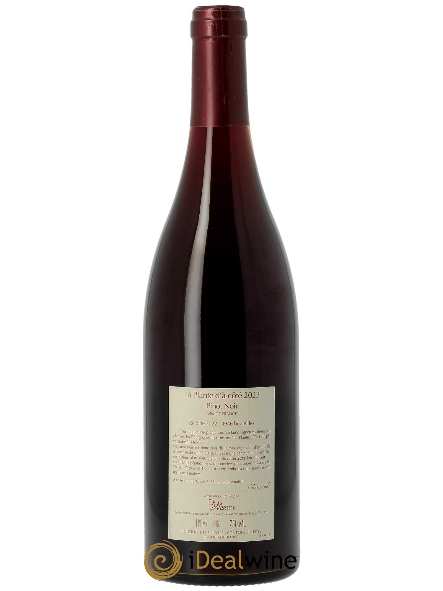 Vin de France La Plante d'à côté Naudin-Ferrand (Domaine) 2022 - Lot de 1 bouteille - 1