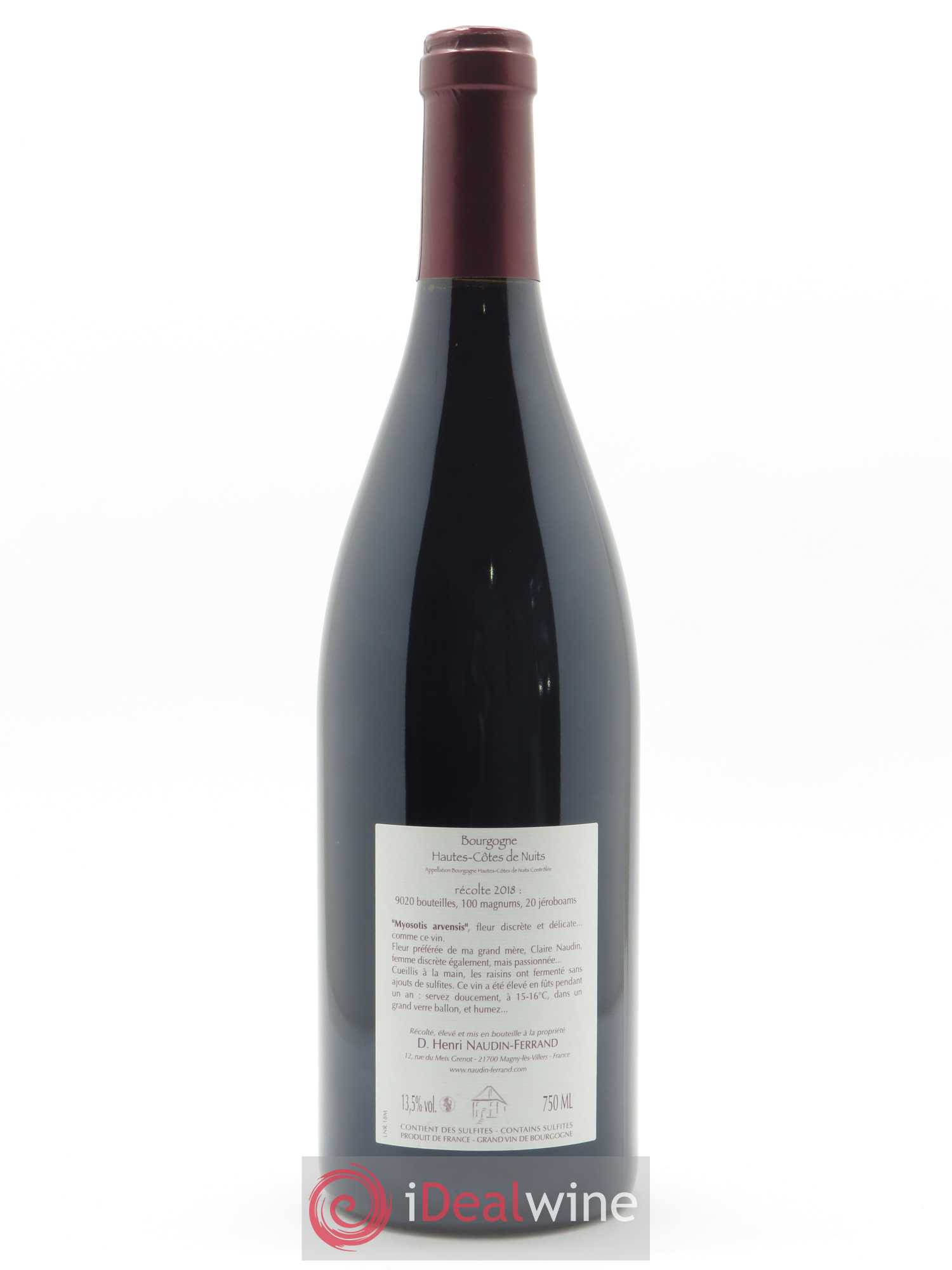 Hautes-Côtes de Nuits Myosotis Arvensis Naudin-Ferrand (Domaine) 2018 - Lot de 1 bouteille - 1