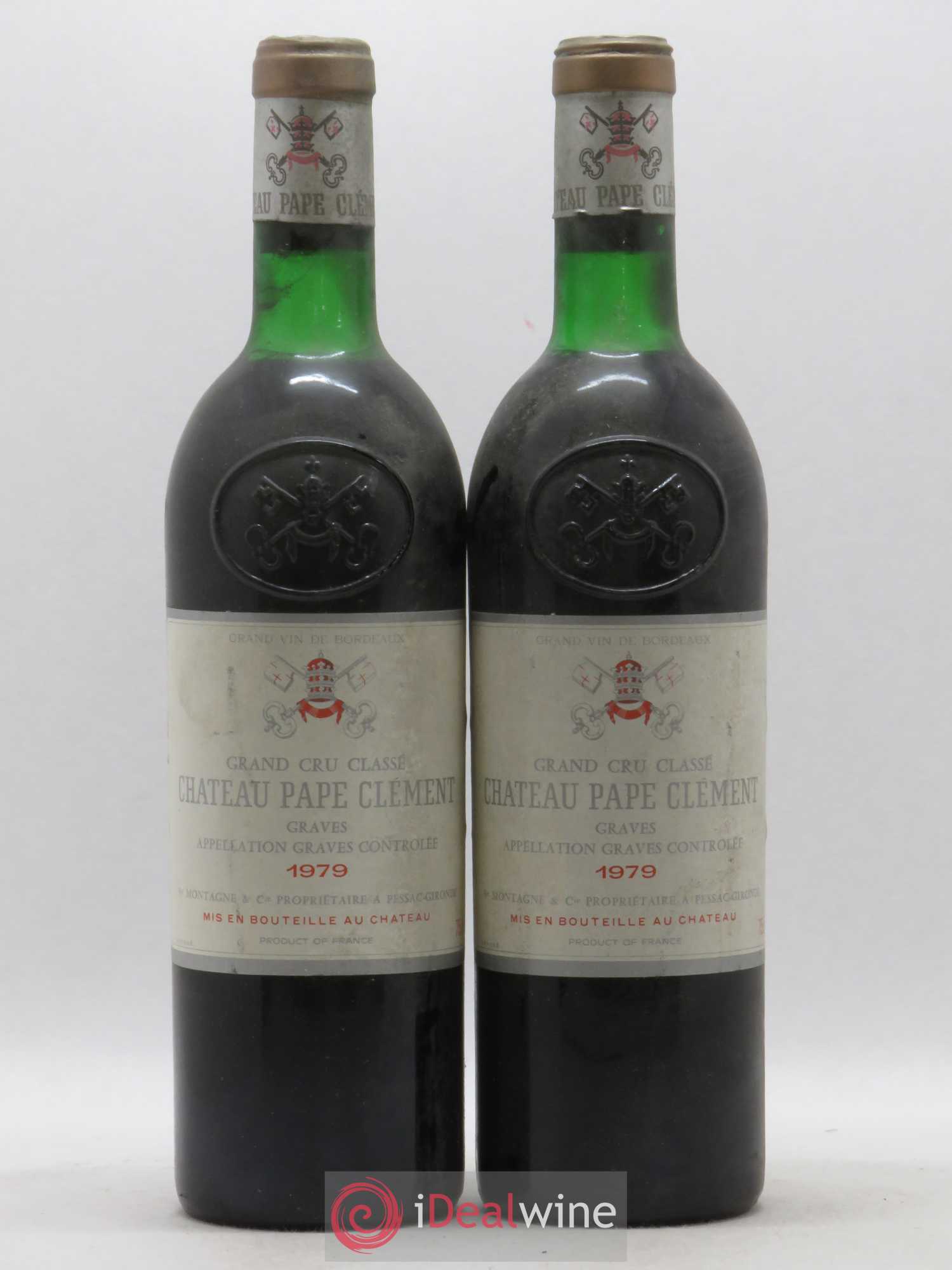 Château Pape Clément Cru Classé de Graves 1979 - Lot de 2 bouteilles - 0