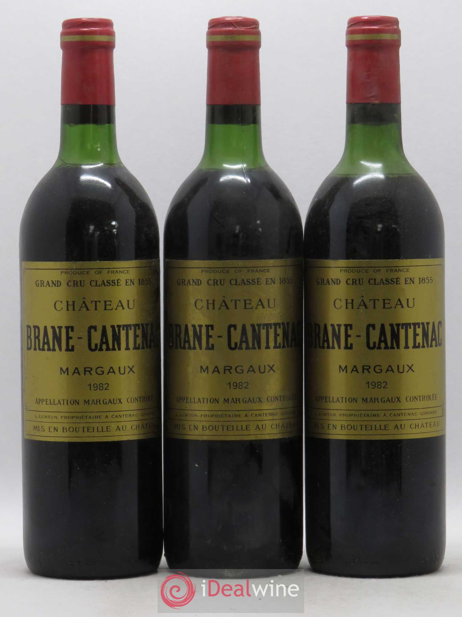 Château Brane Cantenac 2ème Grand Cru Classé 1982 - Lot de 3 bouteilles - 0