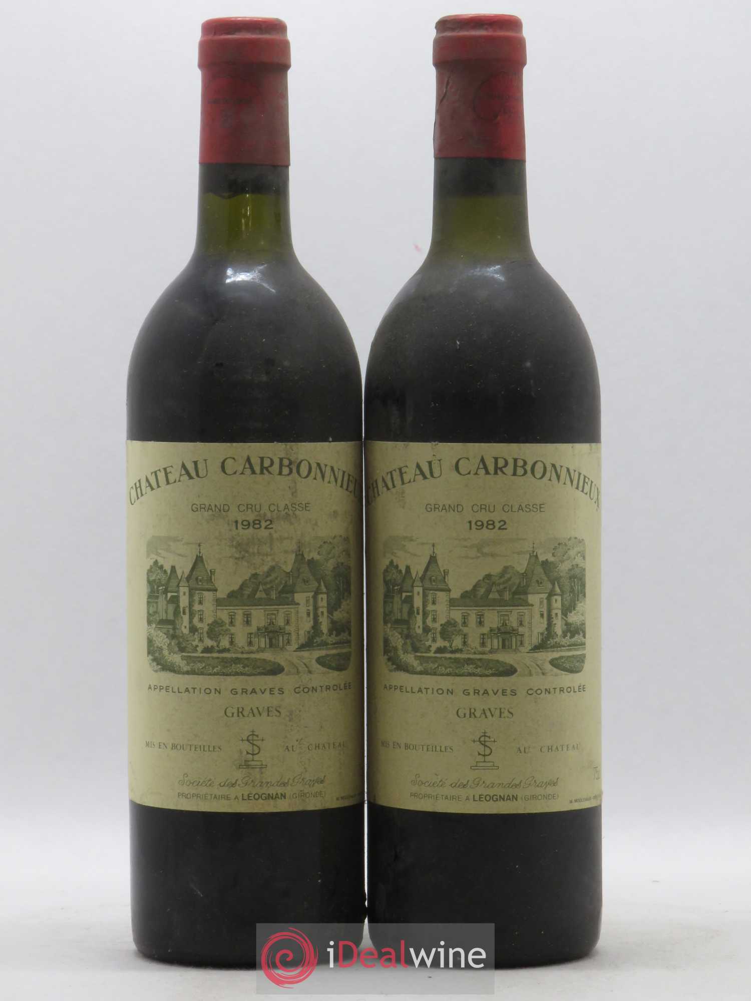 Château Carbonnieux Cru Classé de Graves 1982 - Lot de 2 bouteilles - 0