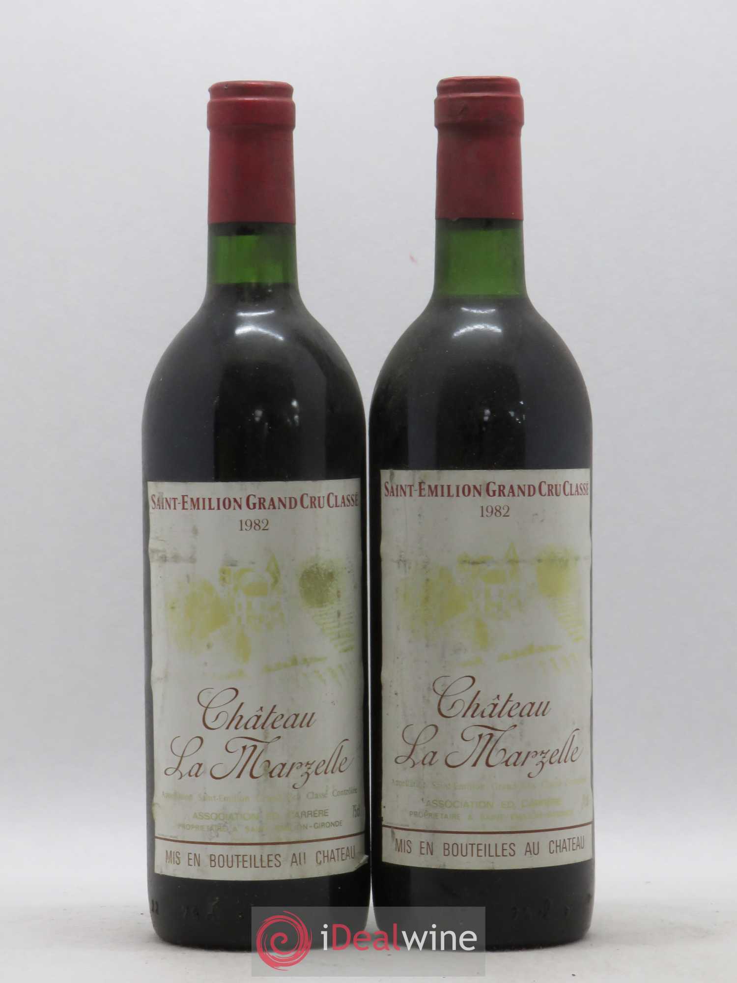 Château La Marzelle Grand Cru Classé 1982 - Lot de 2 bouteilles - 0
