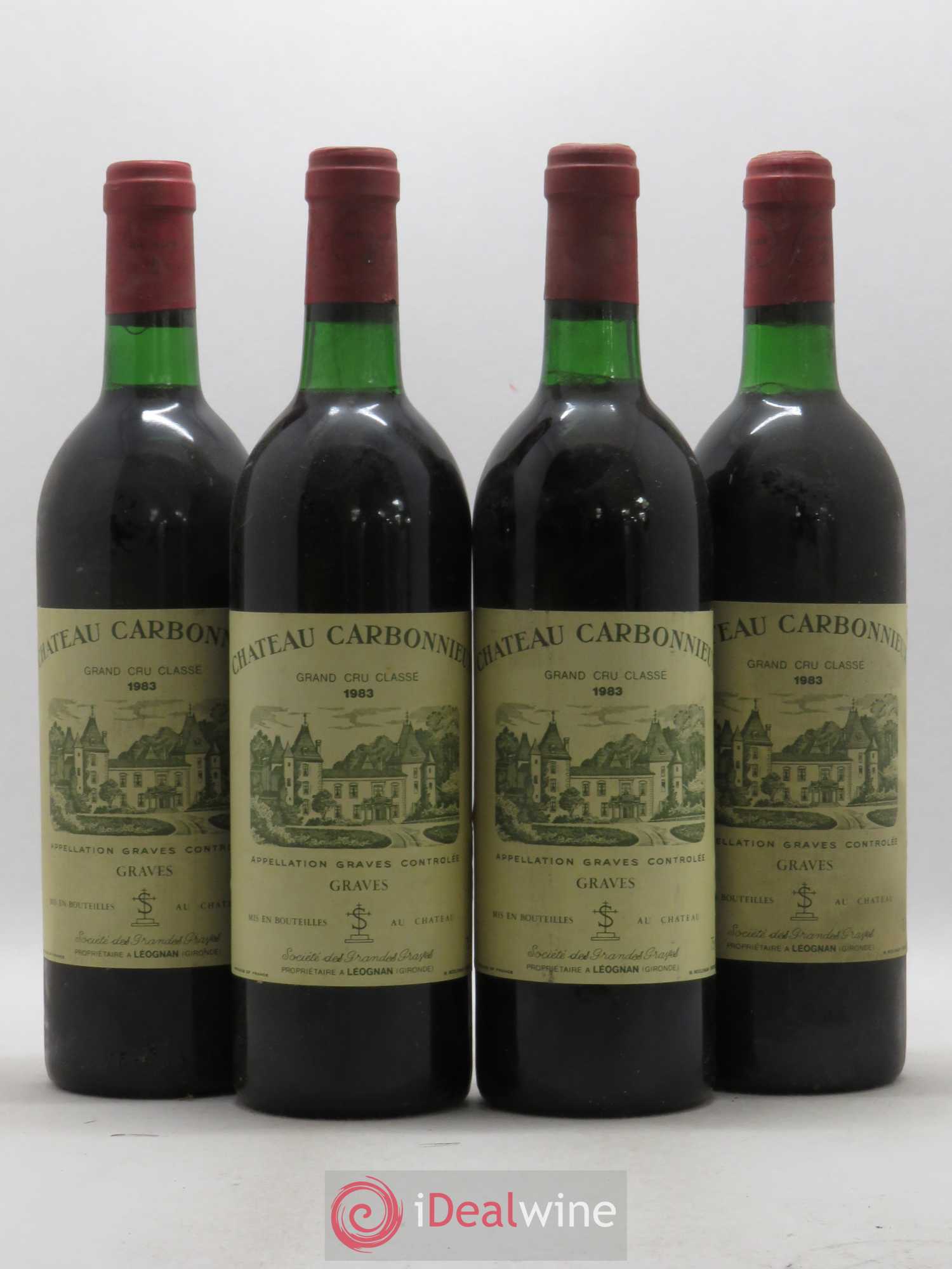 Château Carbonnieux Cru Classé de Graves 1983 - Lot de 4 bouteilles - 0