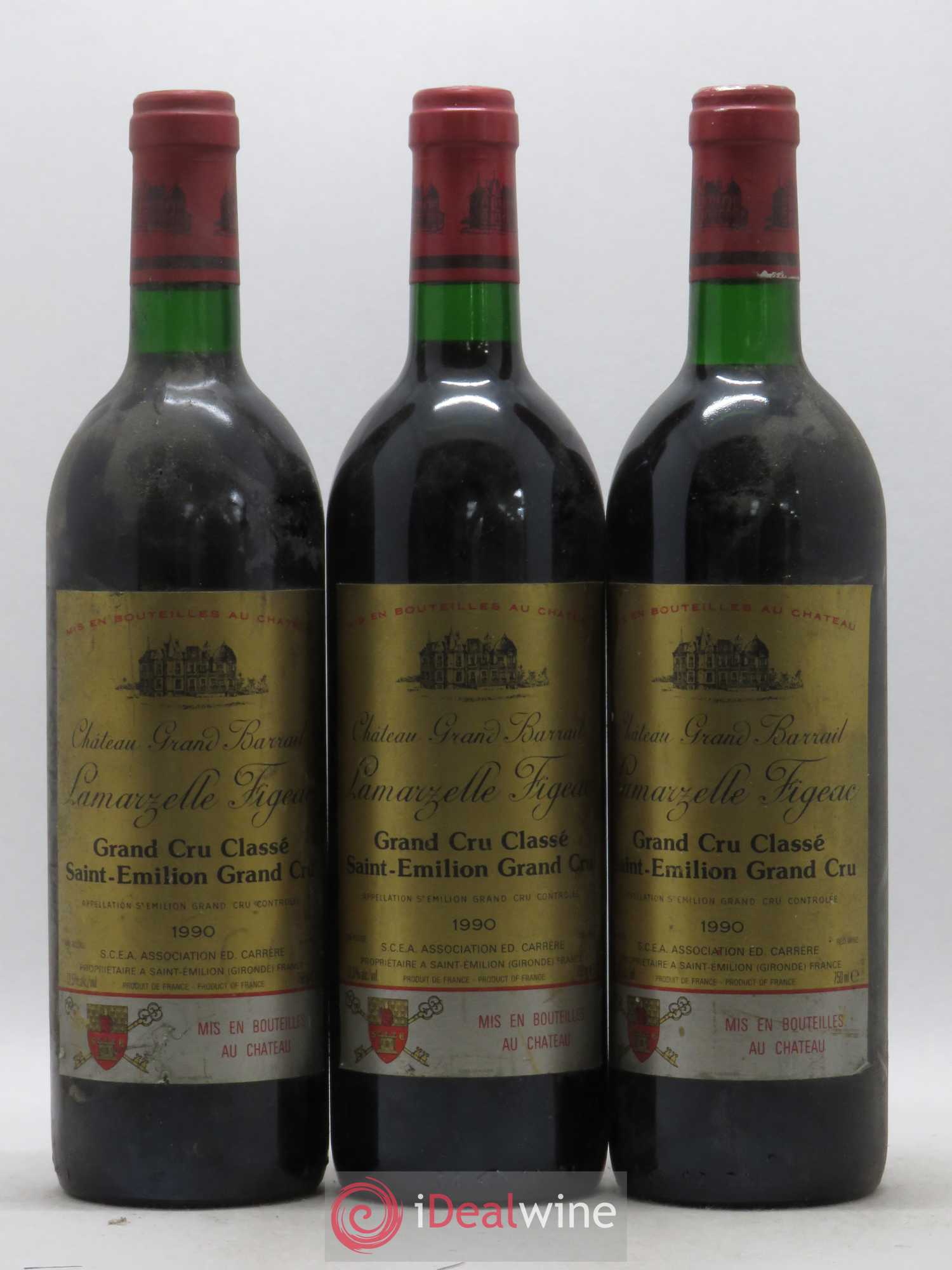 Château Grand Barrail Lamarzelle Figeac Grand Cru Classé 1990 - Lot de 6 bouteilles - 2