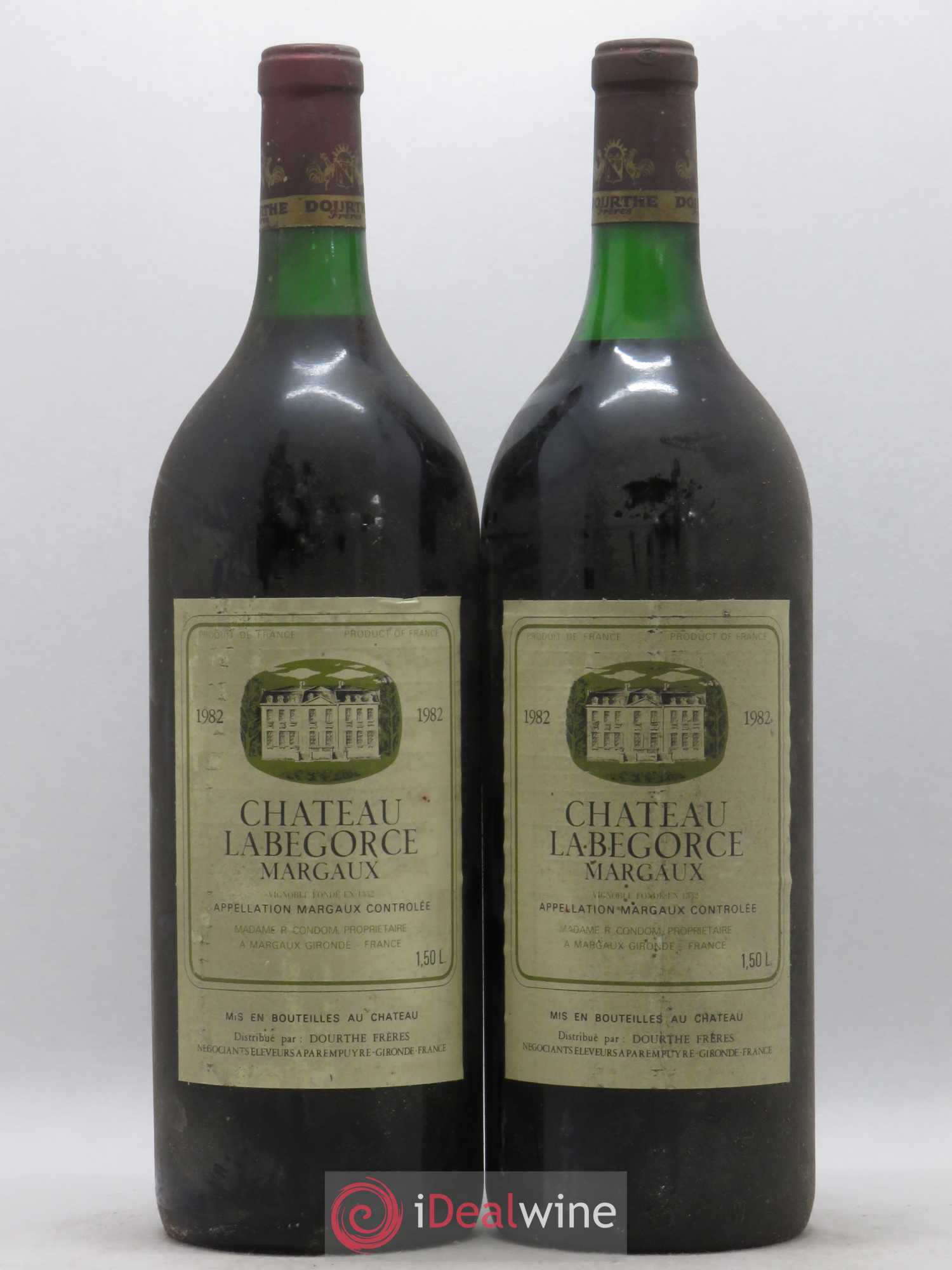 Château Labegorce Cru Bourgeois 1982 - Lot de 2 magnums - 0