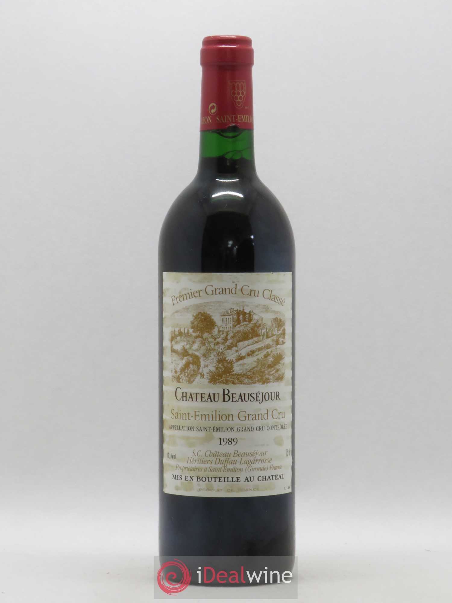 Château Beauséjour (Duffau-Lagarrosse) 1er Grand Cru Classé B 1989 - Lot de 1 bouteille - 0