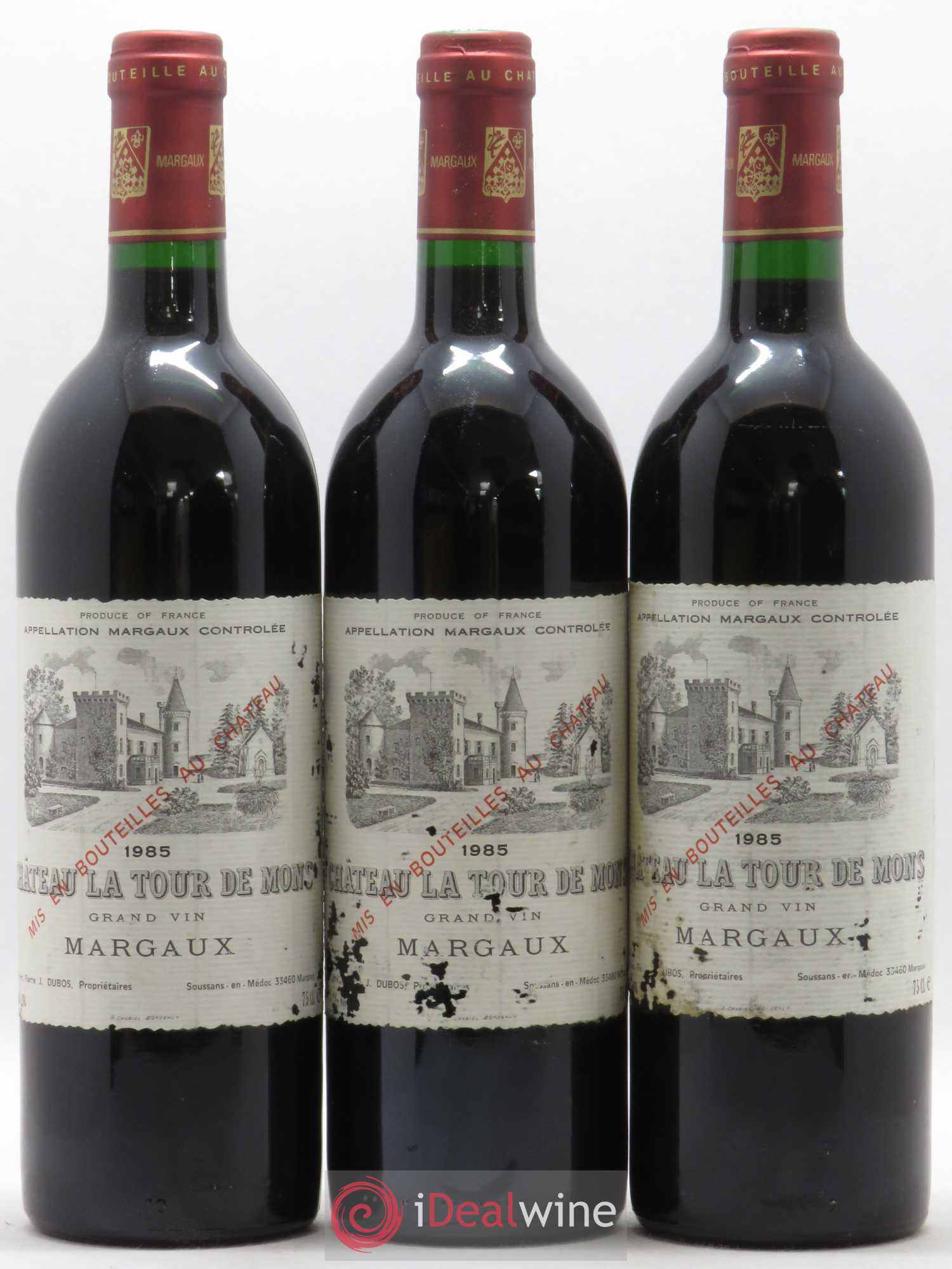 Château la Tour de Mons Cru Bourgeois 1985 - Lot de 12 bouteilles - 1