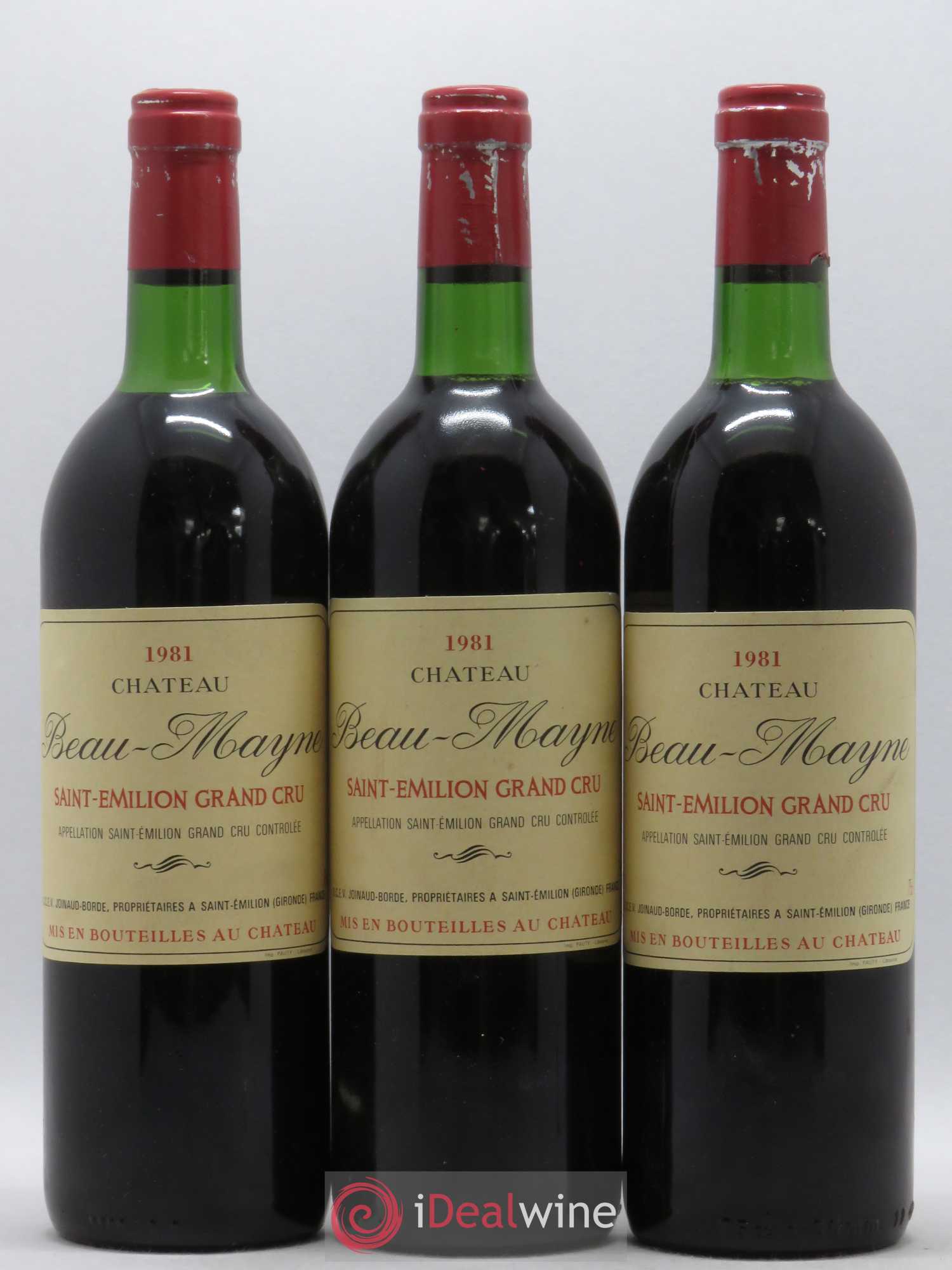 Saint-Émilion Grand Cru Château Beau-Mayne 1981 - Lot de 6 bouteilles - 1