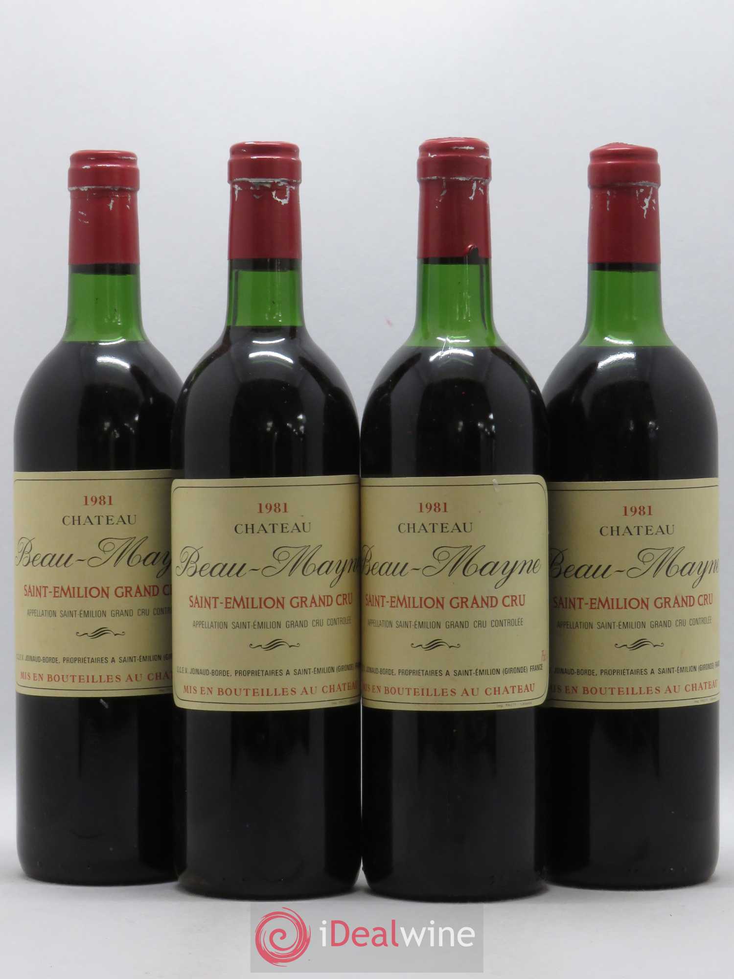 Saint-Émilion Grand Cru Château Beau-Mayne 1981 - Posten von 4 Flaschen - 0