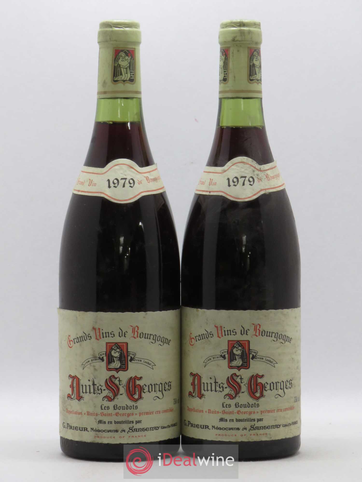 Nuits-Saint-Georges 1er Cru Les Boudots G. Prieur 1979 - Posten von 2 Flaschen - 0