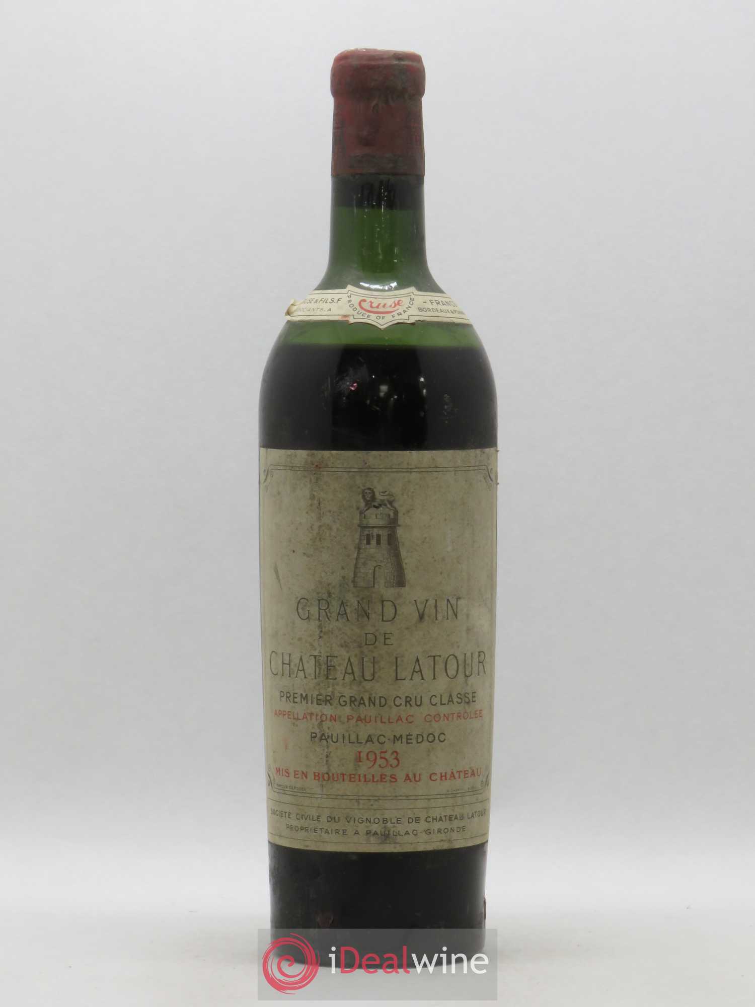 Château Latour 1er Grand Cru Classé 1953 - Lot de 1 bouteille - 0