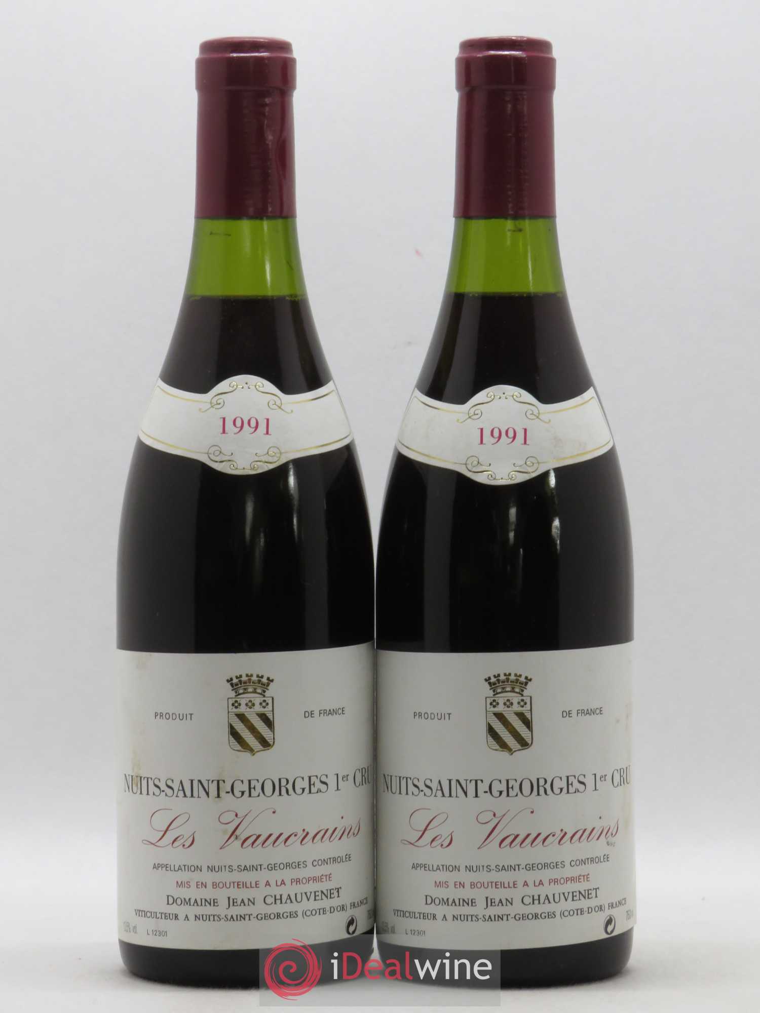 Nuits-Saint-Georges 1er Cru Les Vaucrains Chauvenet 1991 - Lotto di 2 bottiglie - 0