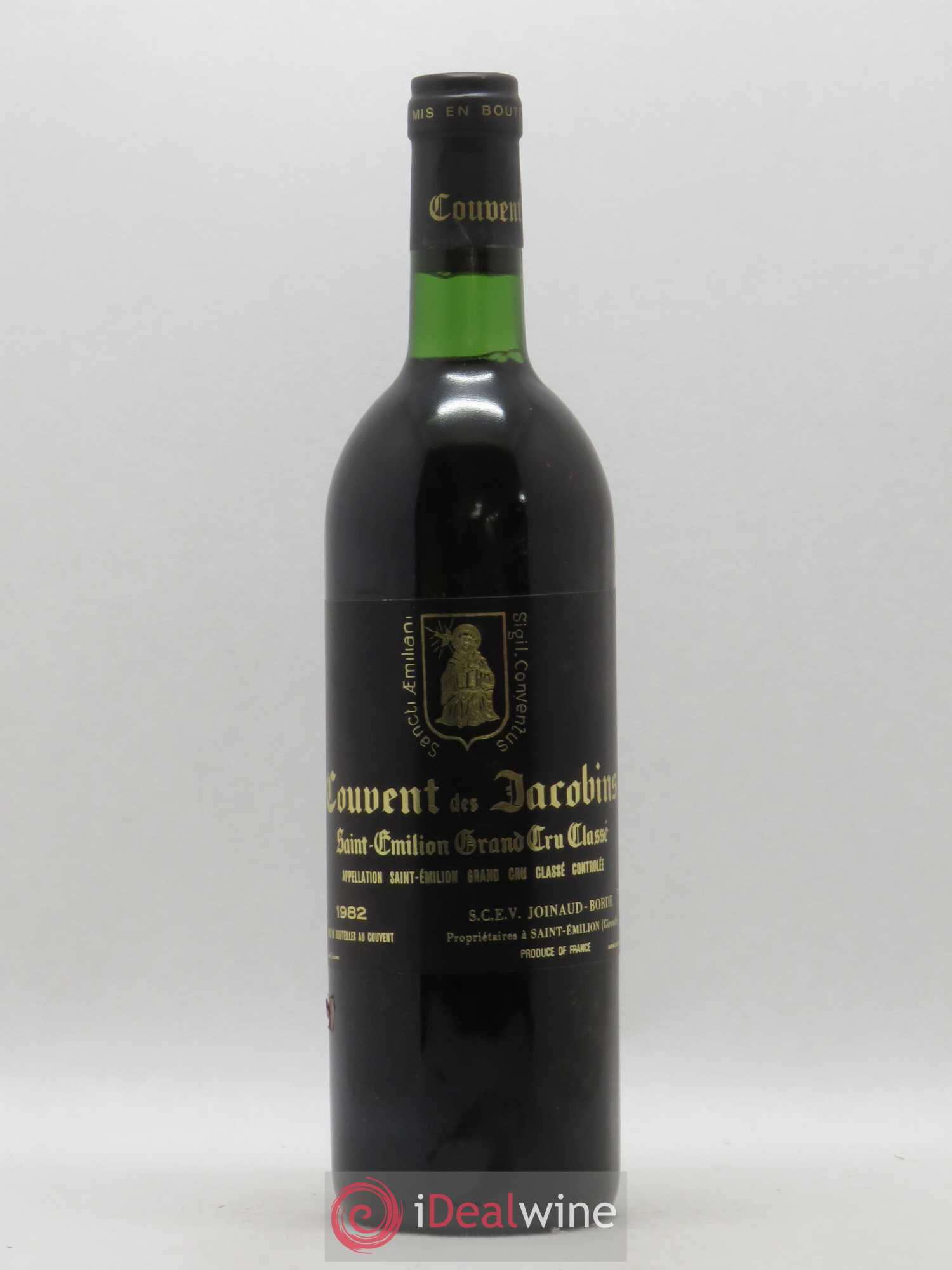 Château Couvent des Jacobins Grand Cru Classé 1982 - Lot de 1 bouteille - 0