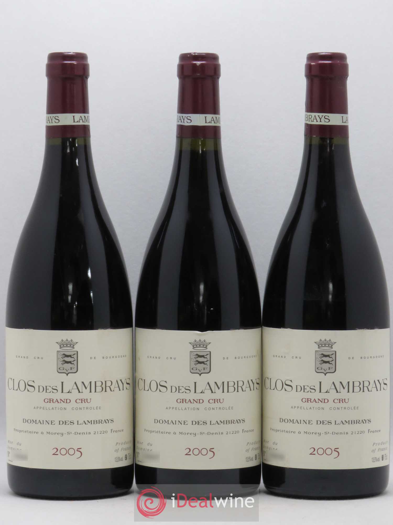 Clos des Lambrays Grand Cru Domaine des Lambrays 2005 - Lotto di 3 bottiglie - 0