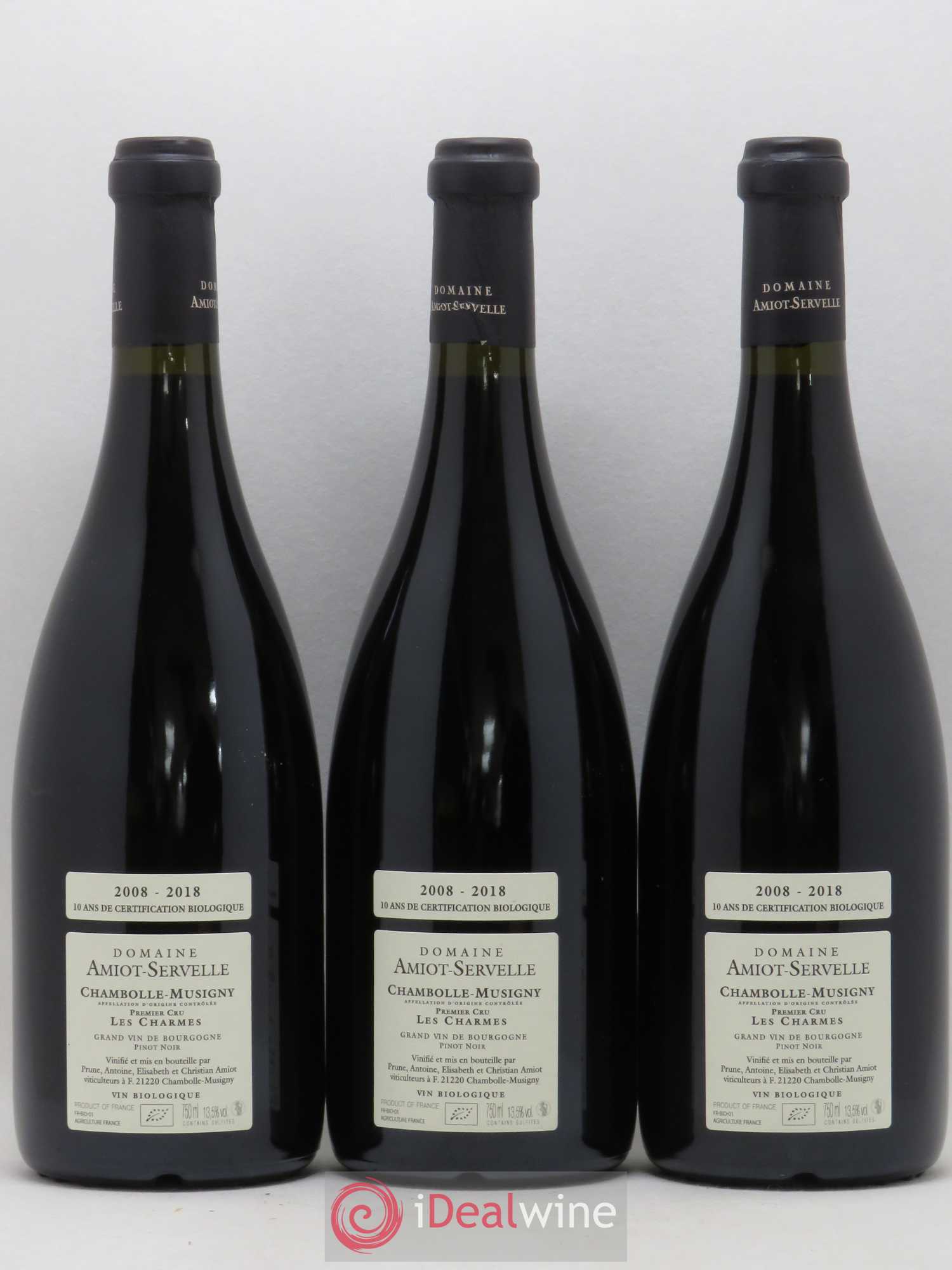 Chambolle-Musigny 1er Cru Les Charmes Amiot-Servelle 2018 - Lot de 3 bouteilles - 1