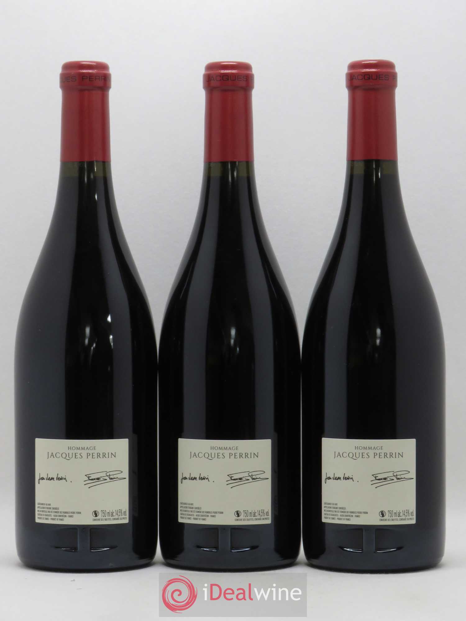Châteauneuf-du-Pape Château de Beaucastel Hommage à Jacques Perrin Famille Perrin 2016 - Lot de 3 bouteilles - 1