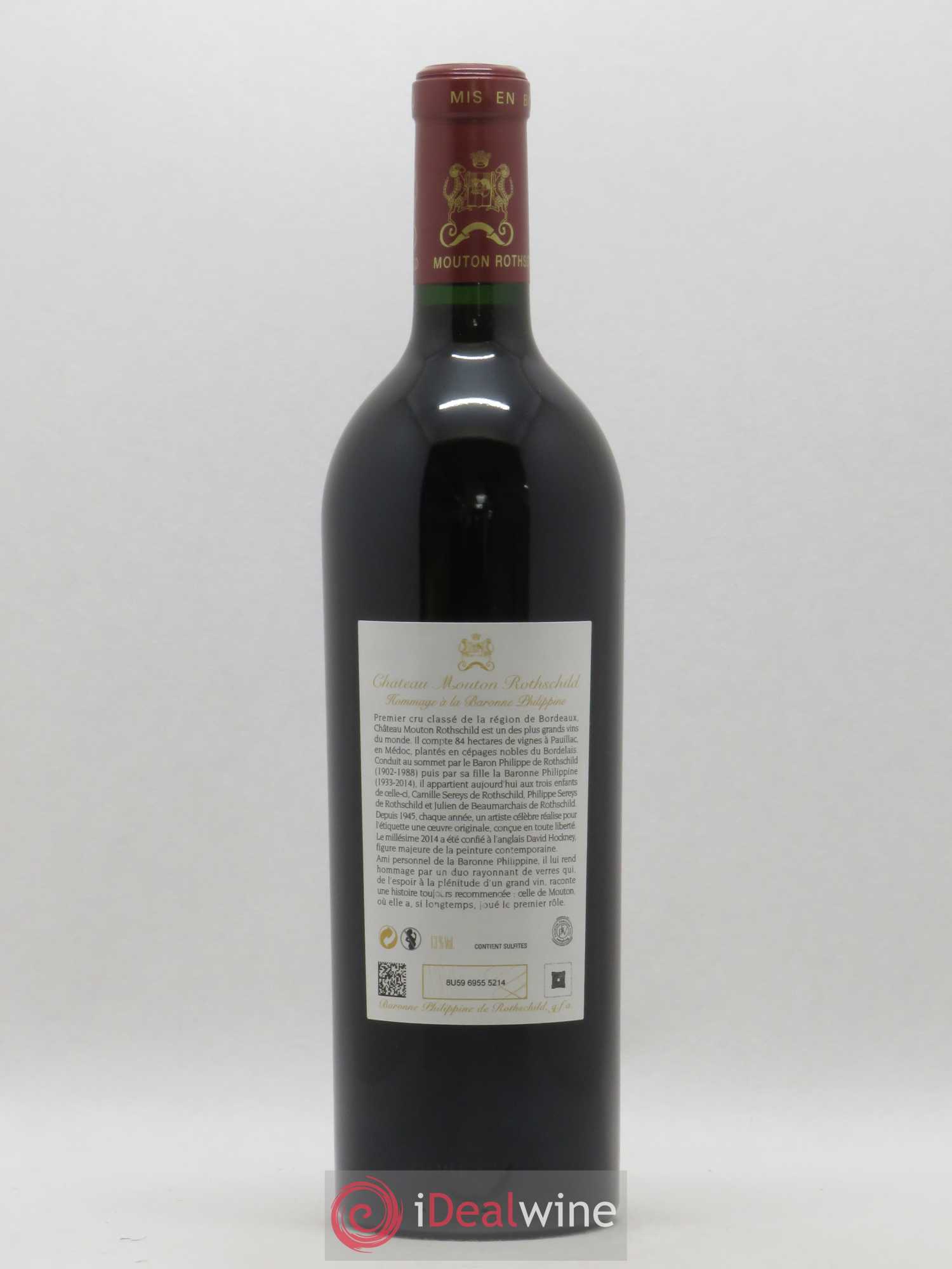 Château Mouton Rothschild 1er Grand Cru Classé 2014 - Lot de 1 bouteille - 1