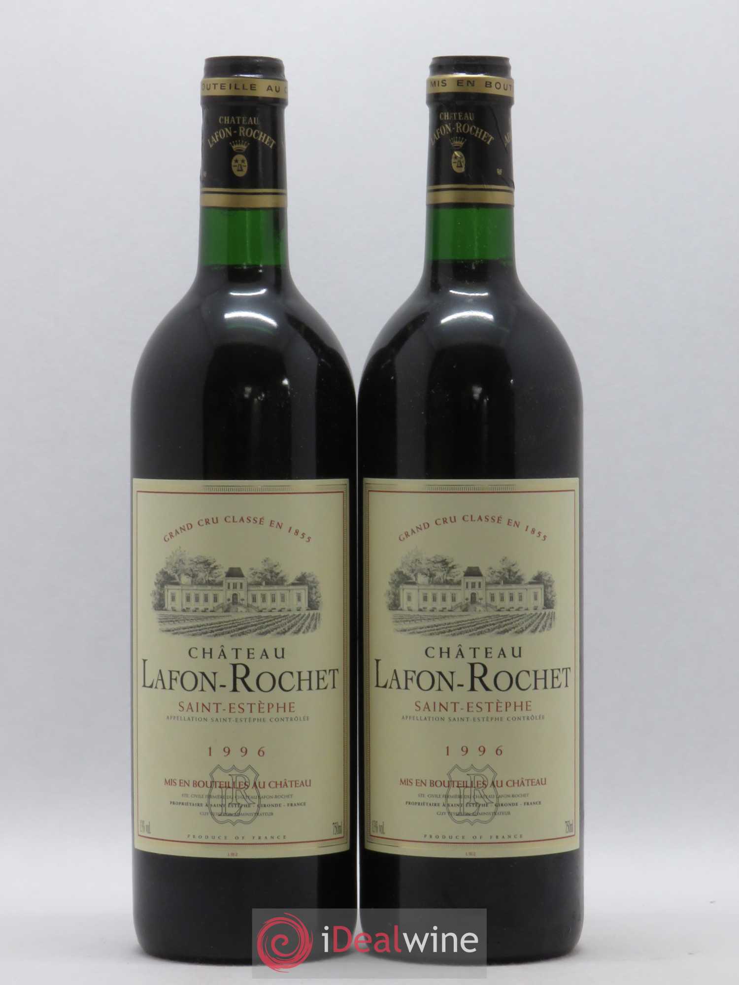 Château Lafon Rochet 4ème Grand Cru Classé 1996 - Lot de 2 bouteilles - 0