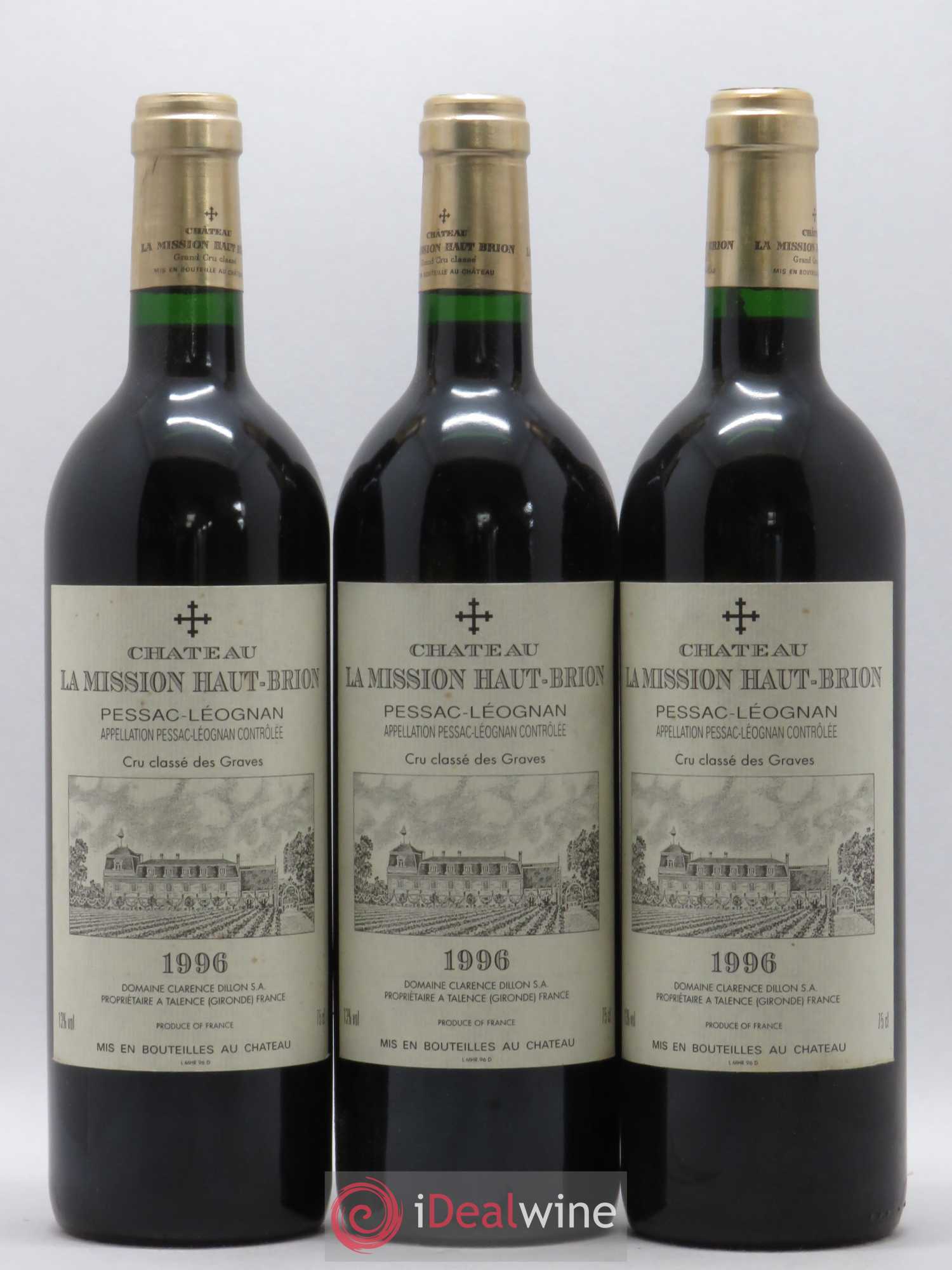 Château la Mission Haut-Brion Cru Classé de Graves 1996 - Lot de 6 bouteilles - 1