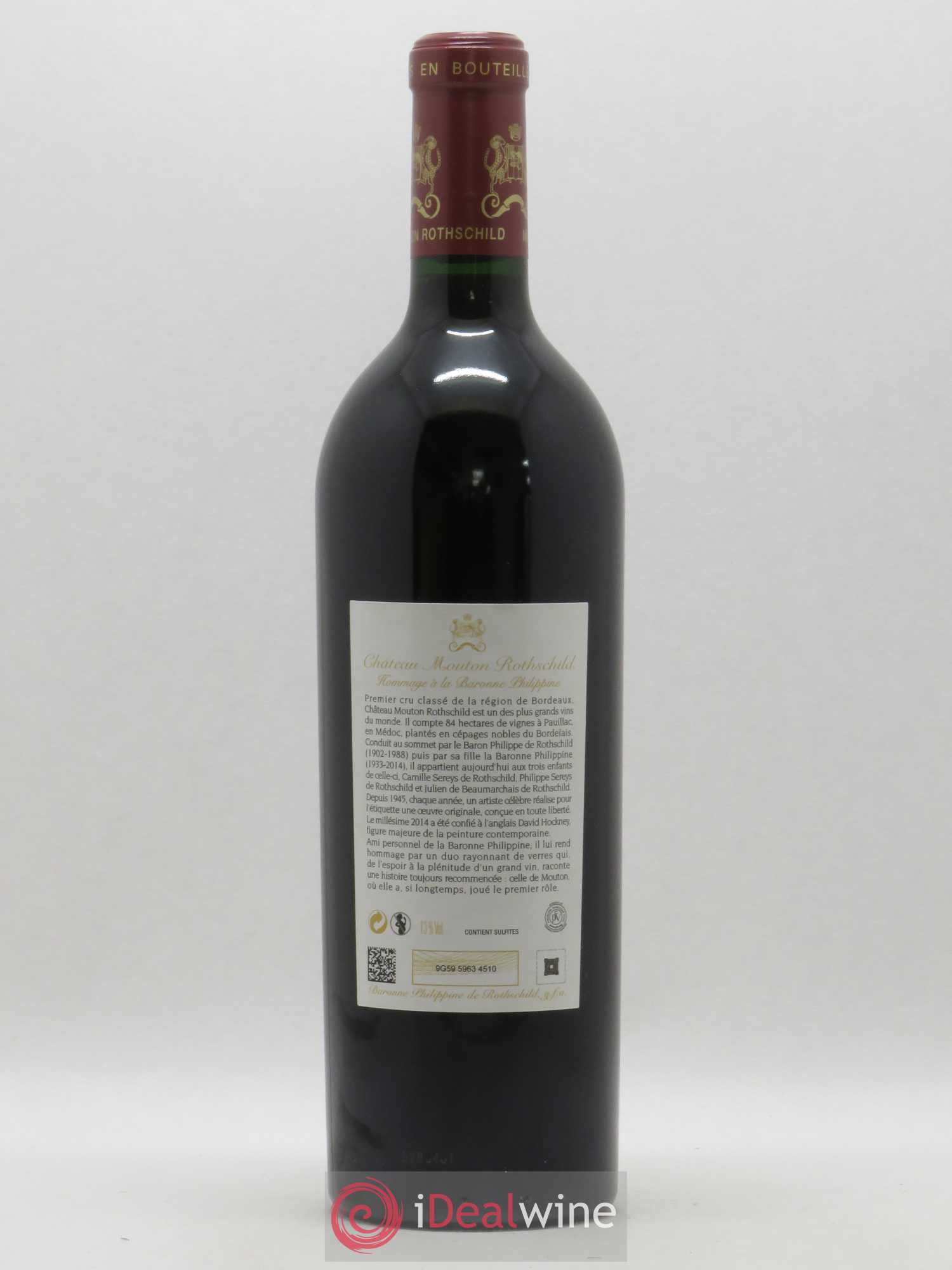 Château Mouton Rothschild 1er Grand Cru Classé 2014 - Lot de 1 bouteille - 1