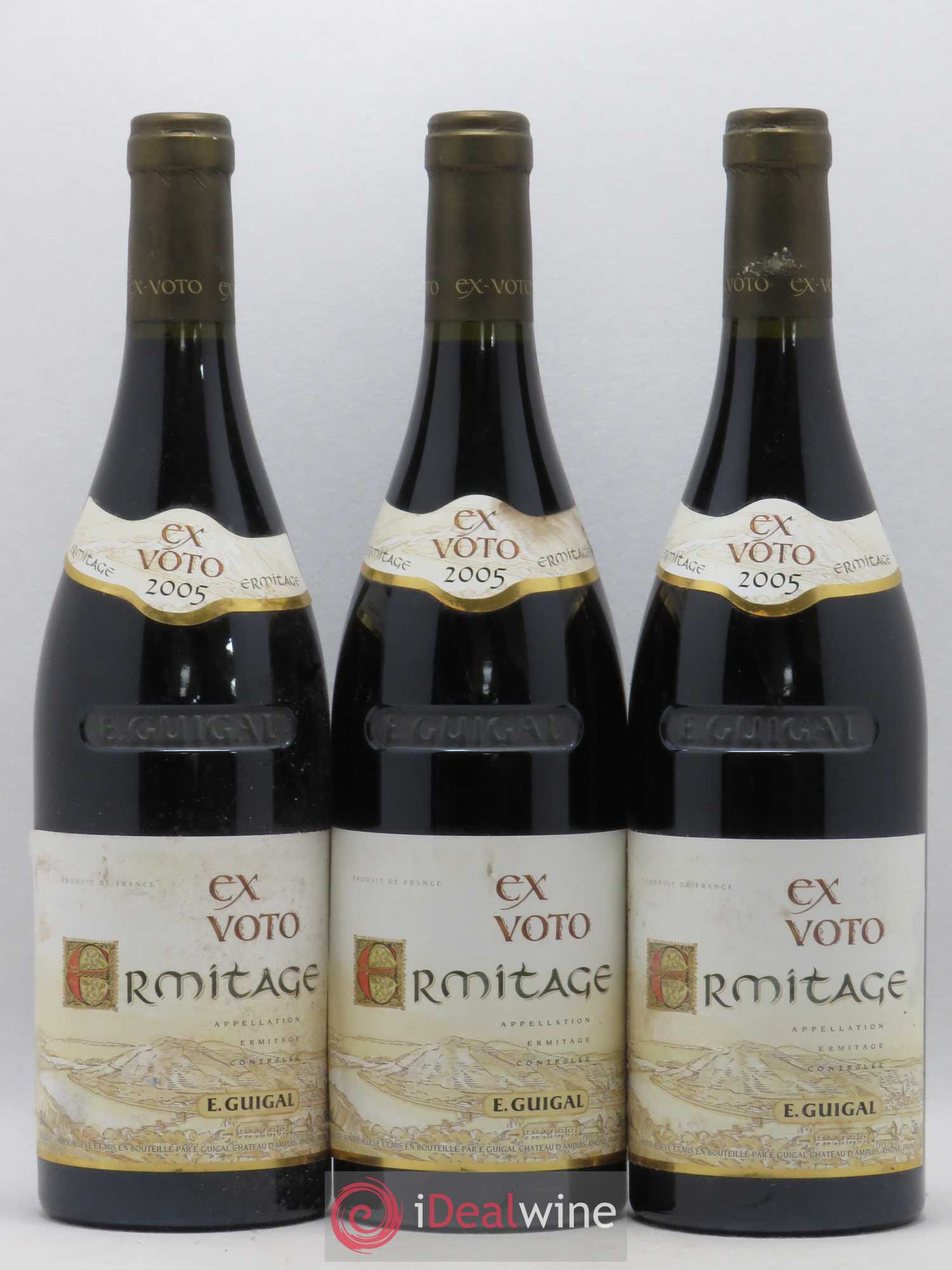 Ermitage Ex Voto Guigal 2005 - Lot de 3 bouteilles - 0