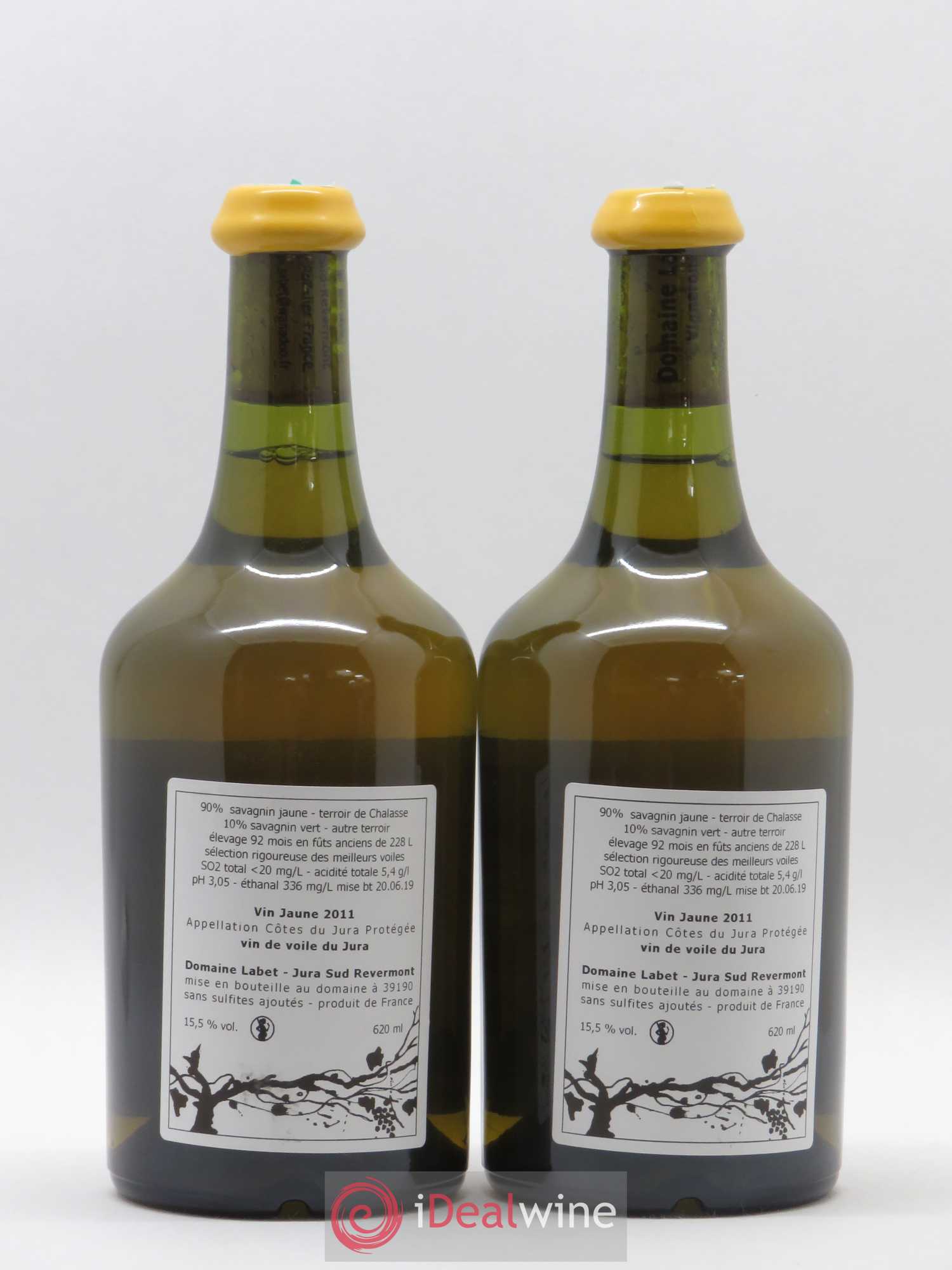 Côtes du Jura Vin Jaune Romain - Julien - Charline Labet 2011 - Lot de 2 bouteilles - 1