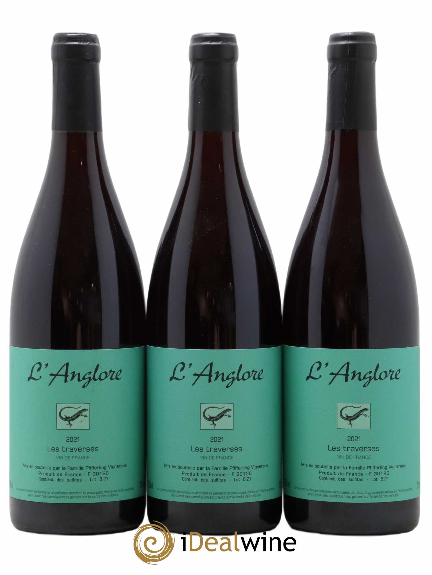 Vin de France Les Traverses L'Anglore 2021 - Lot de 3 bouteilles - 0
