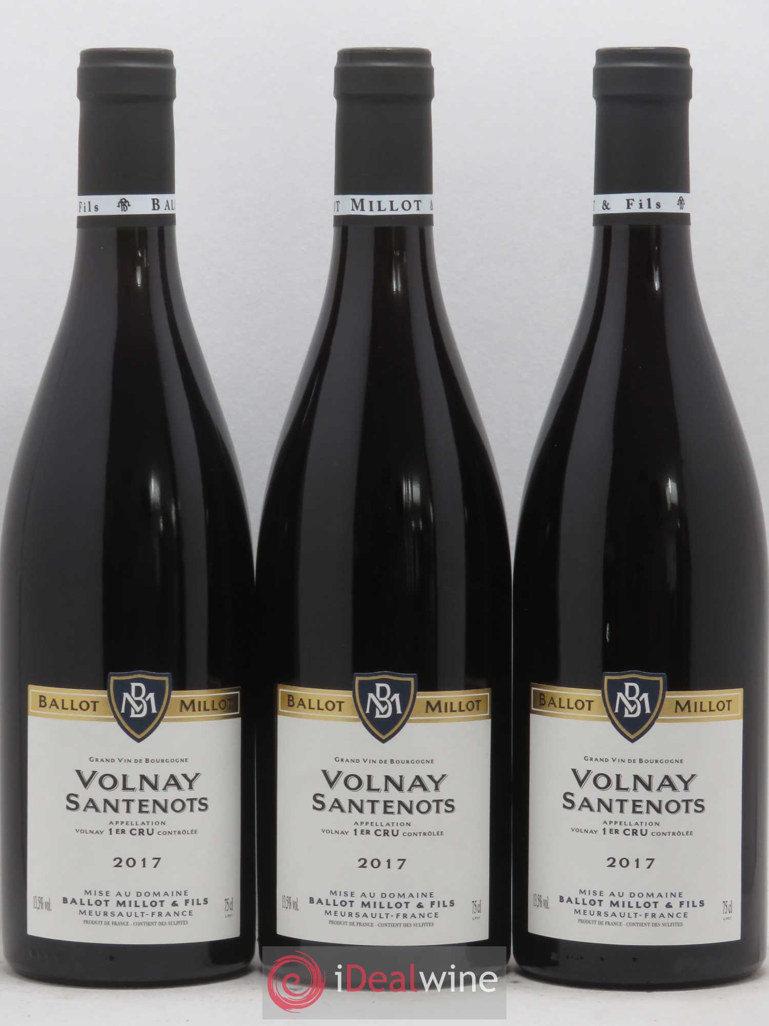 Volnay 1er Cru Santenots Ballot Millot 2017 - Posten von 3 Flaschen - 0